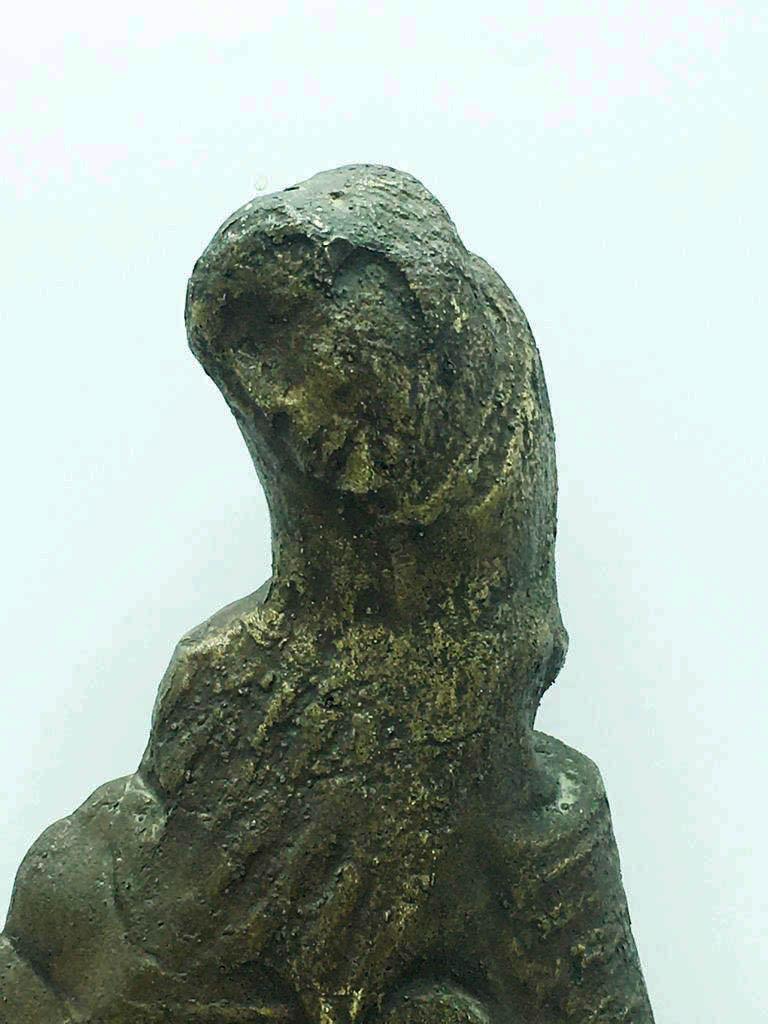 Italian Female Figure 'Abstract Woman Bronze Sculpture'