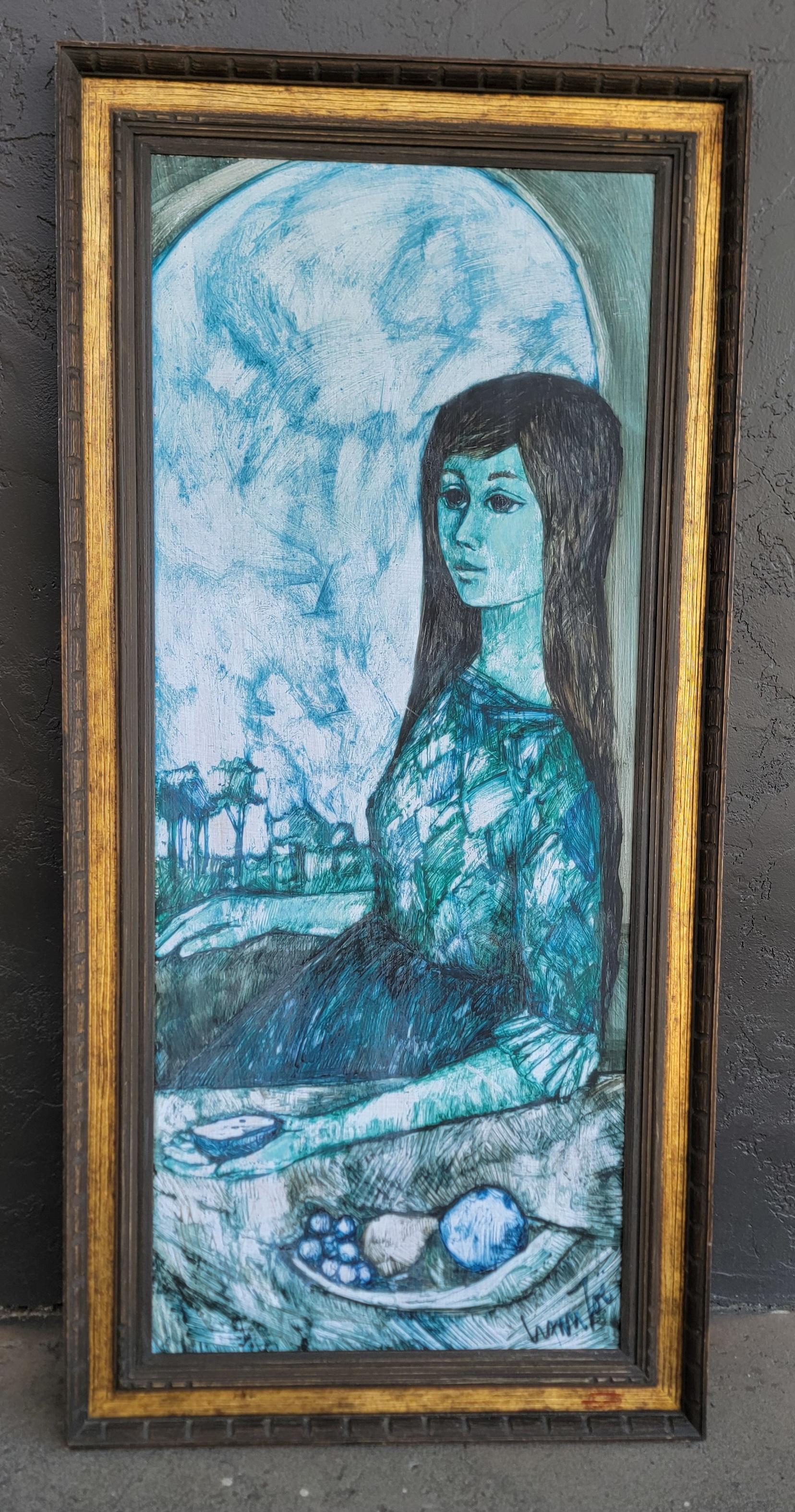 Weibliche Figur Malerei der Jahrhundertmitte Modernity im Angebot 1