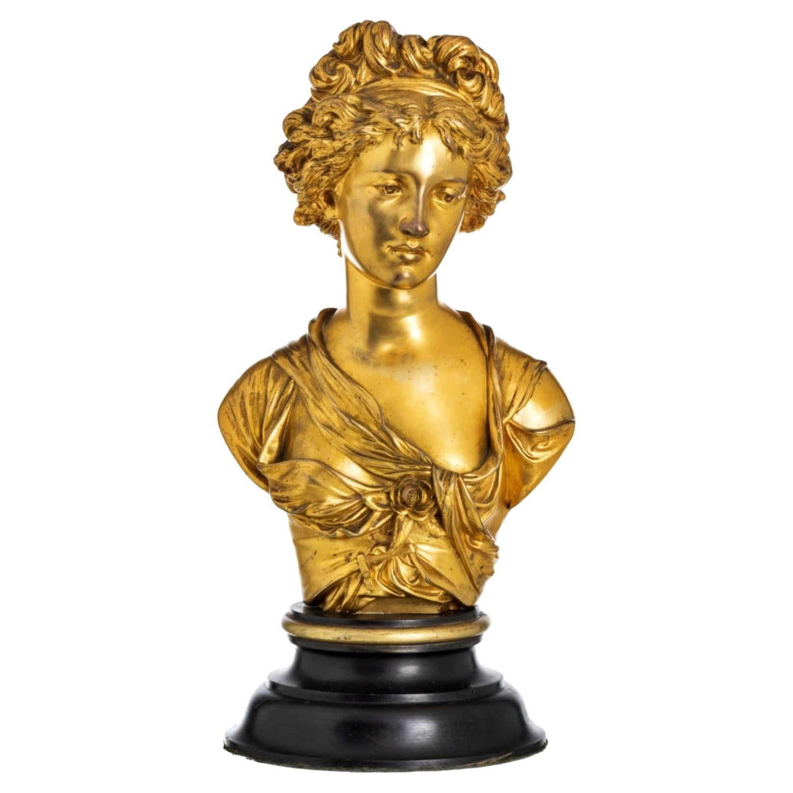 Weibliche Figur Skulptur Léopold OUDRY (1854-1882) im Angebot