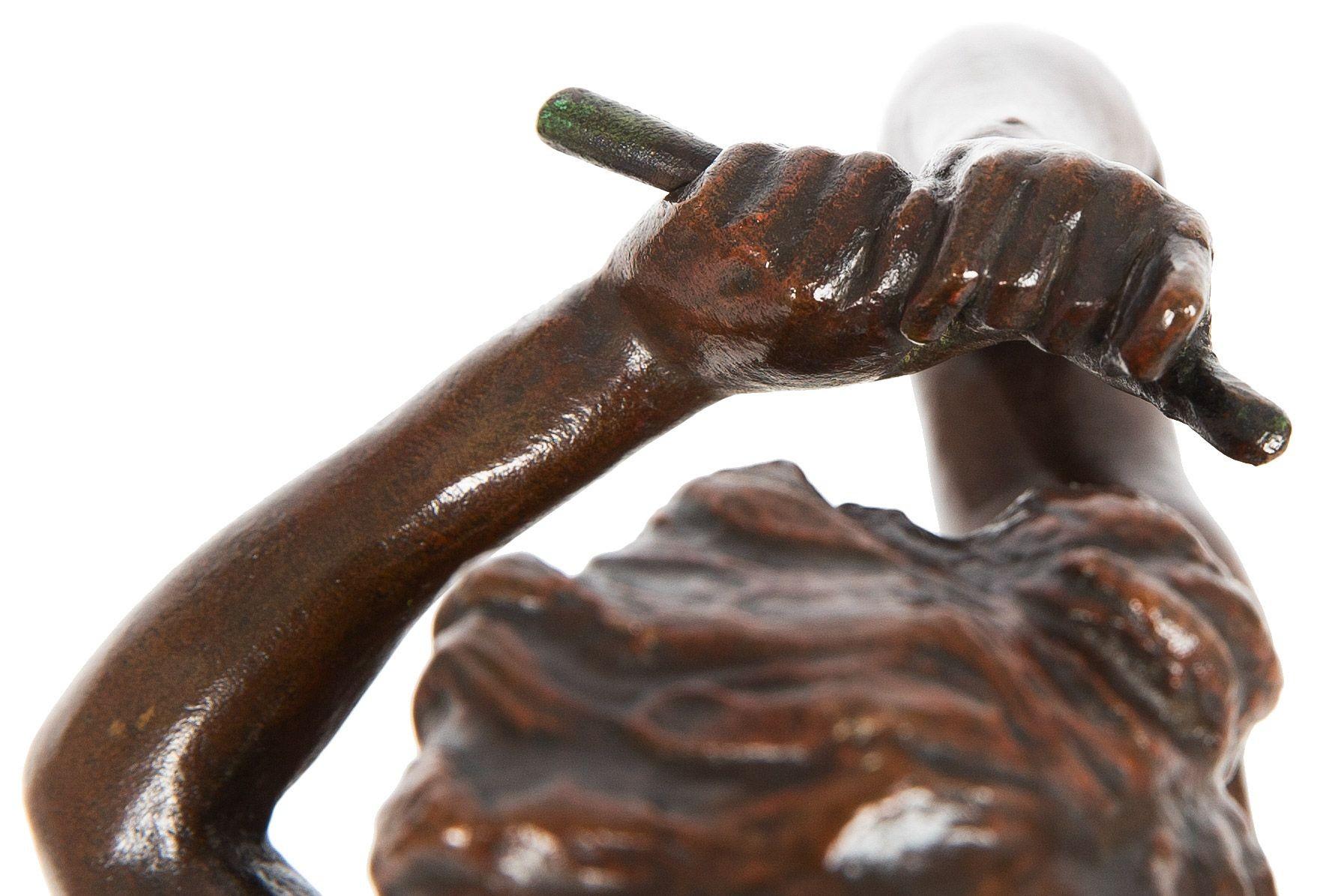 “Female Golfer” '1909' French Antique Bronze Sculpture by Jacques Loysel 15