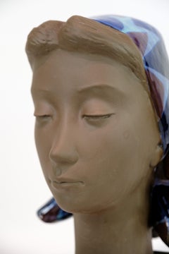 Cabeza de mujer con pañuelo n.º 159/2897 Por Johannes Hedegaard
