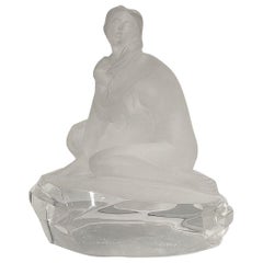 Female with Swan Lucite Sculpture