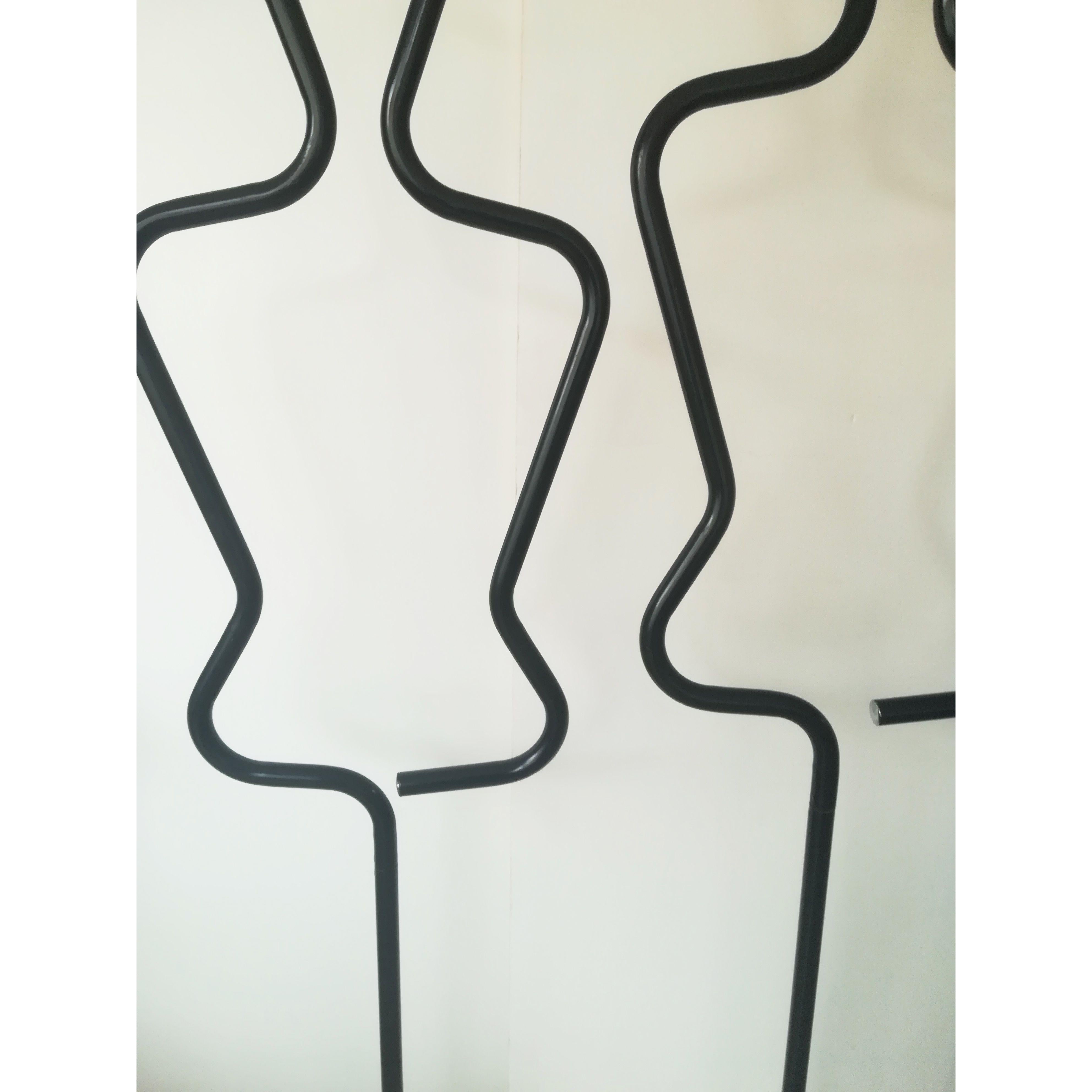 Silhouette Figural  Valet Stand , Tubular , Italy, 1980s (Female & Male)  For Sale 6