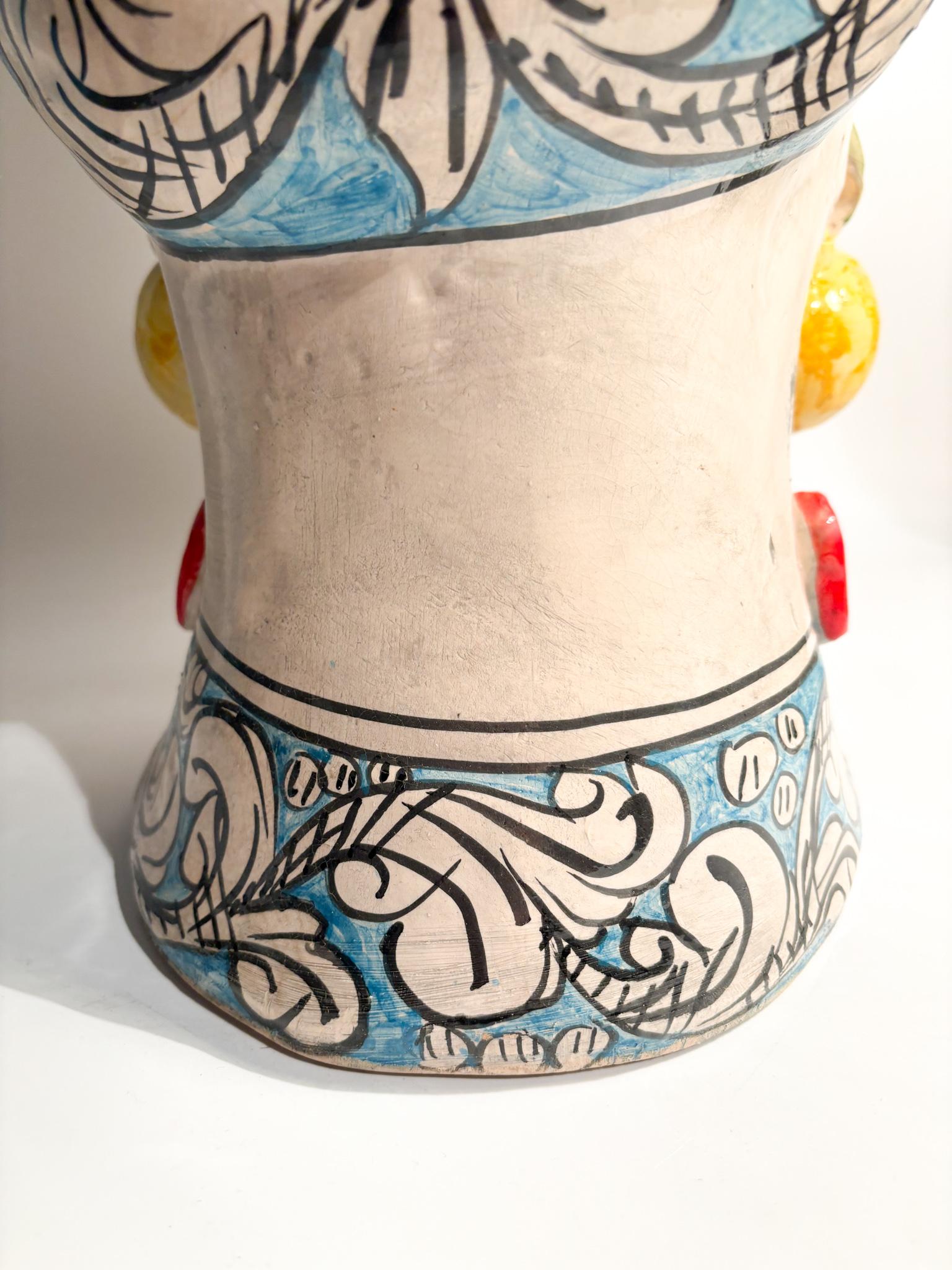 Weiblicher Mohrenkopf aus Caltagirone von Ceramiche Germano aus den 1990er Jahren im Angebot 4