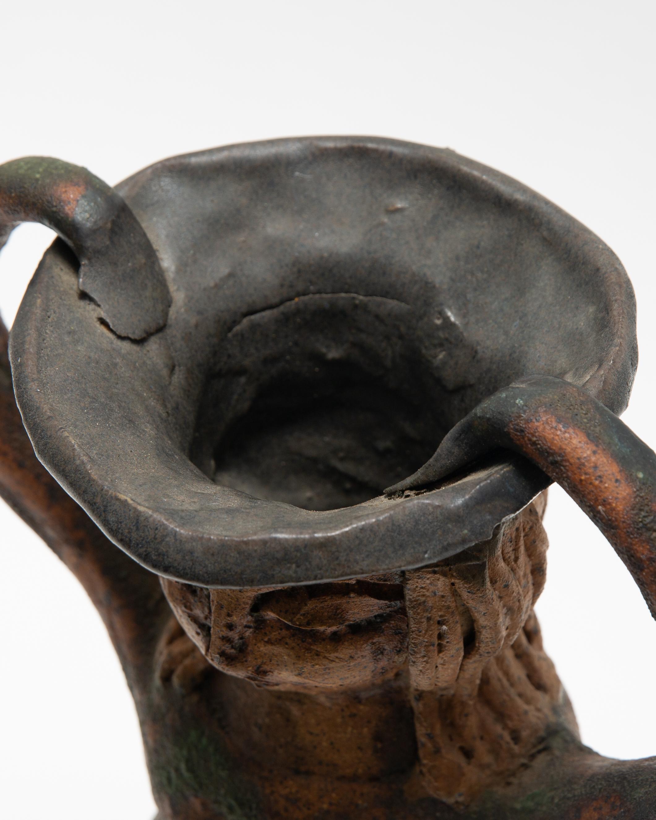 Arts and Crafts Female Muse Ceramic Handmade Vase Mid Century