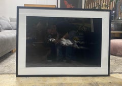 Female Nude Black & White Signed Photograph of Mysterious Masked Woman in Water