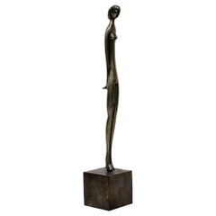 Female Nude Modernist Sculpture in the Style of Alberto Giacometti