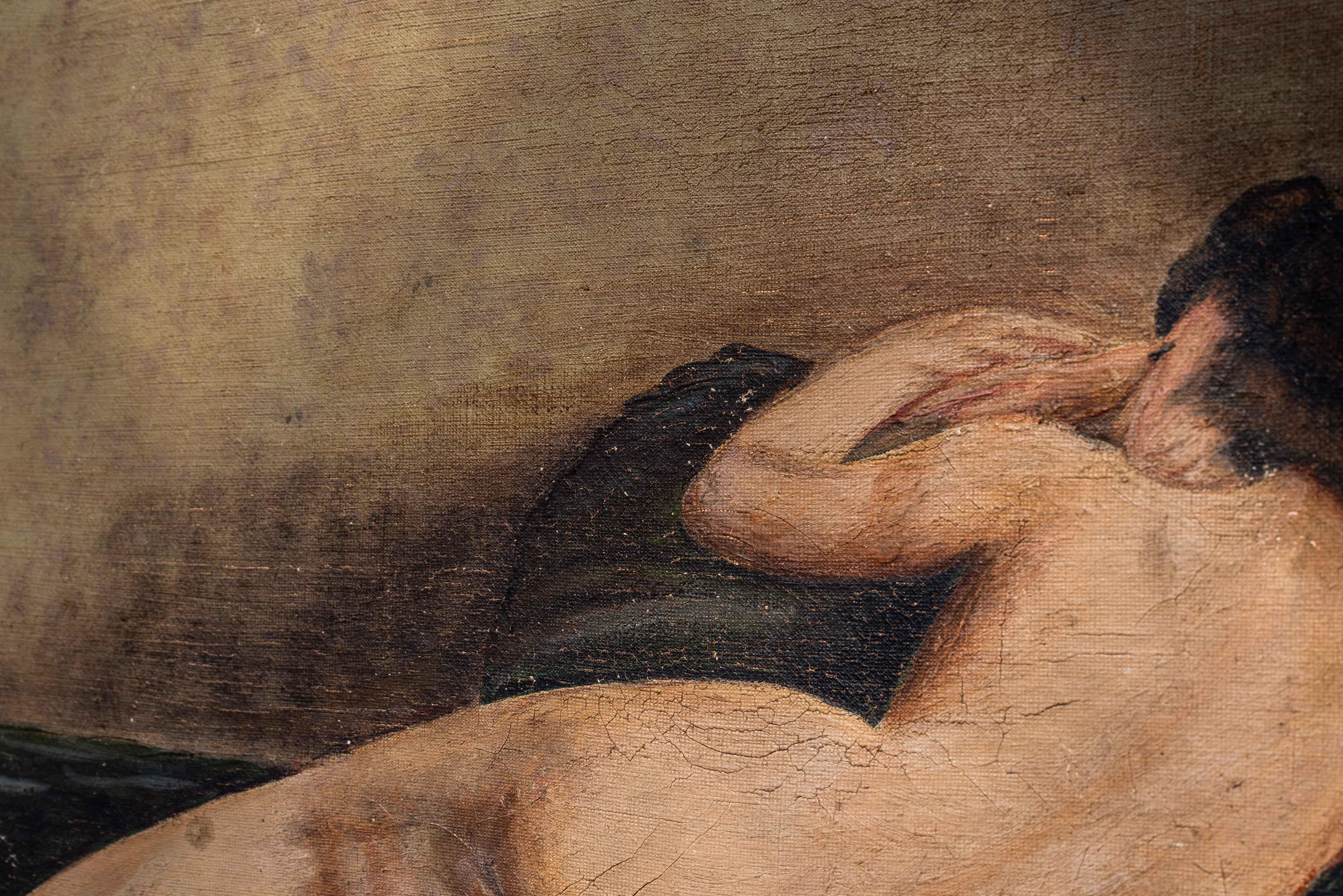 Pintura al Óleo Desnudo Femenino, Escuela Francesa Principios del Siglo XX, Estilo Paul Sieffert siglo XX en venta