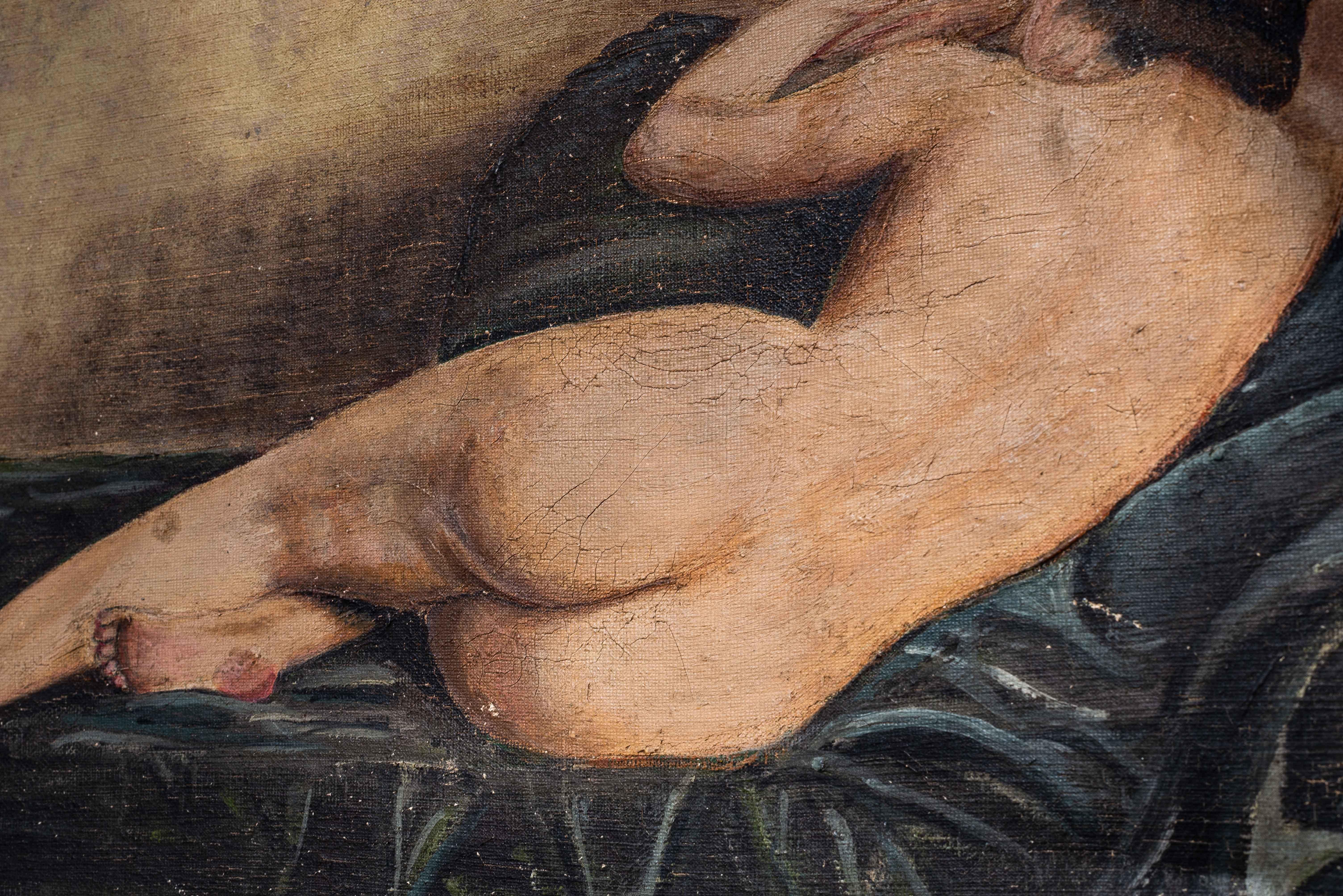 Pintura al Óleo Desnudo Femenino, Escuela Francesa Principios del Siglo XX, Estilo Paul Sieffert Lienzo en venta
