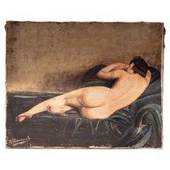 Female Nude Oil Painting, French School Early 20th Century, Paul Sieffert Style
