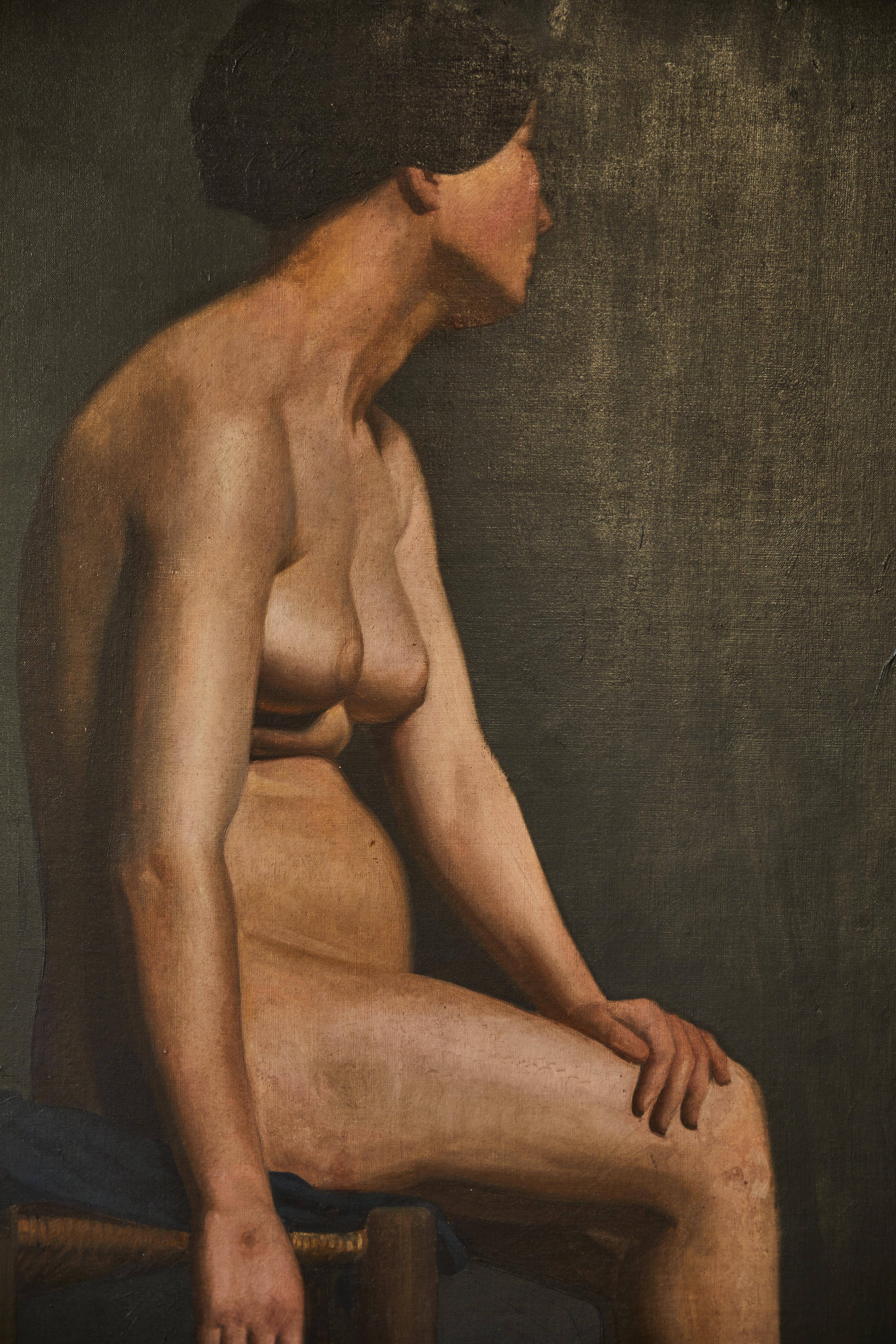 Gilt Female Nude Portrait