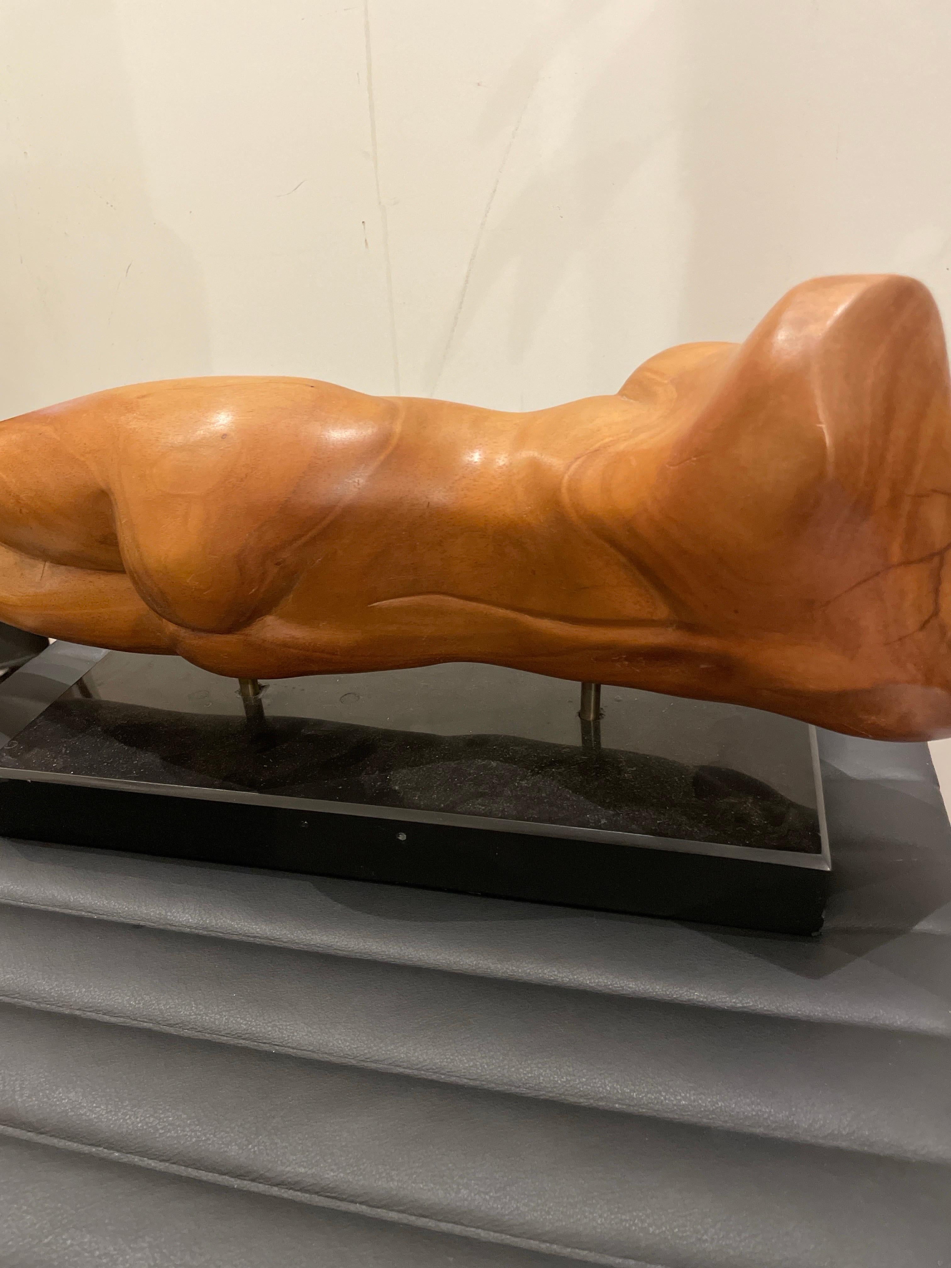 Legno Female Nude Sculpture in vendita
