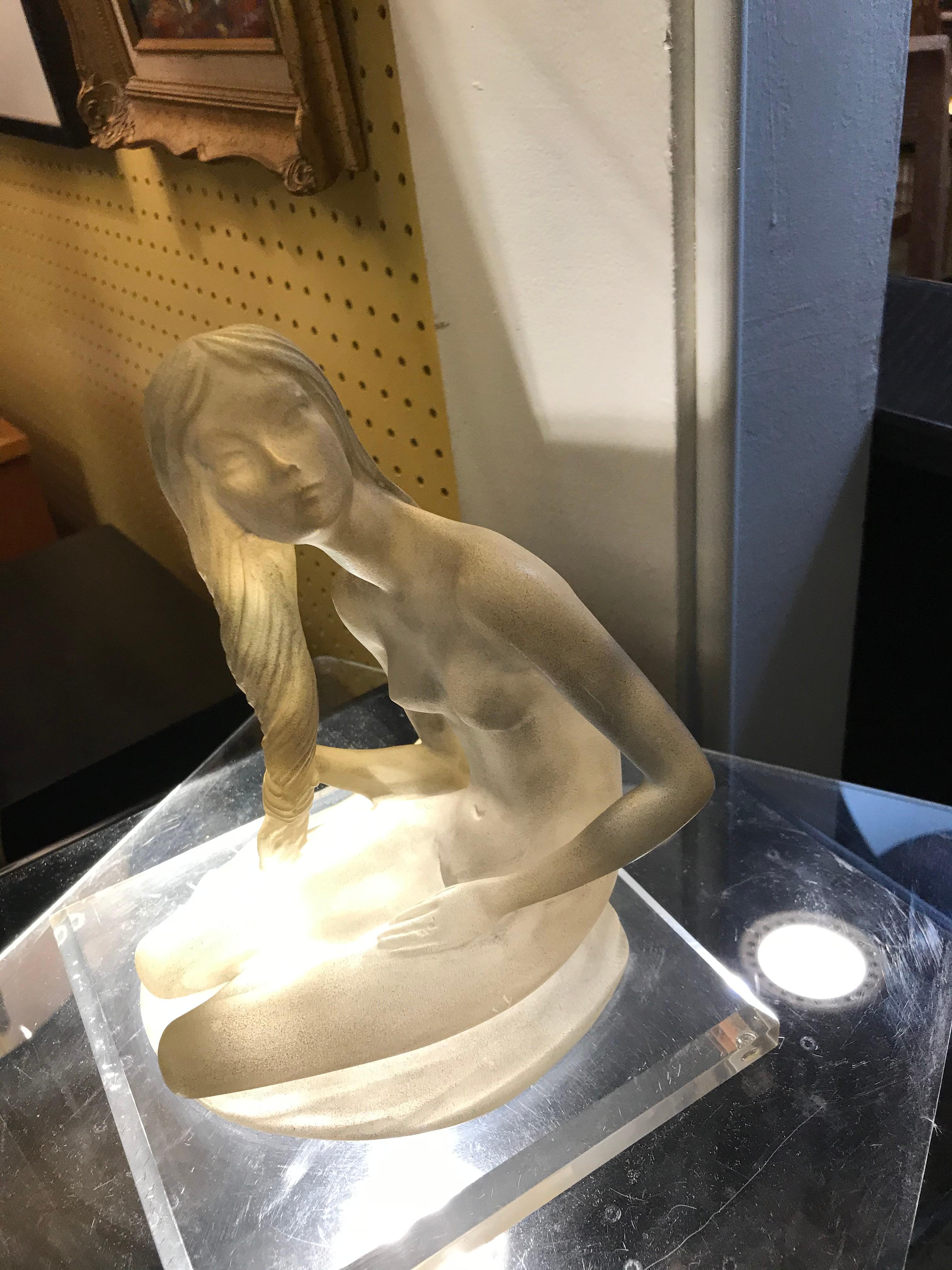 Female Nude Sculpture in Cast Resin by Dorothy C. Thorpe In Excellent Condition In Pasadena, CA