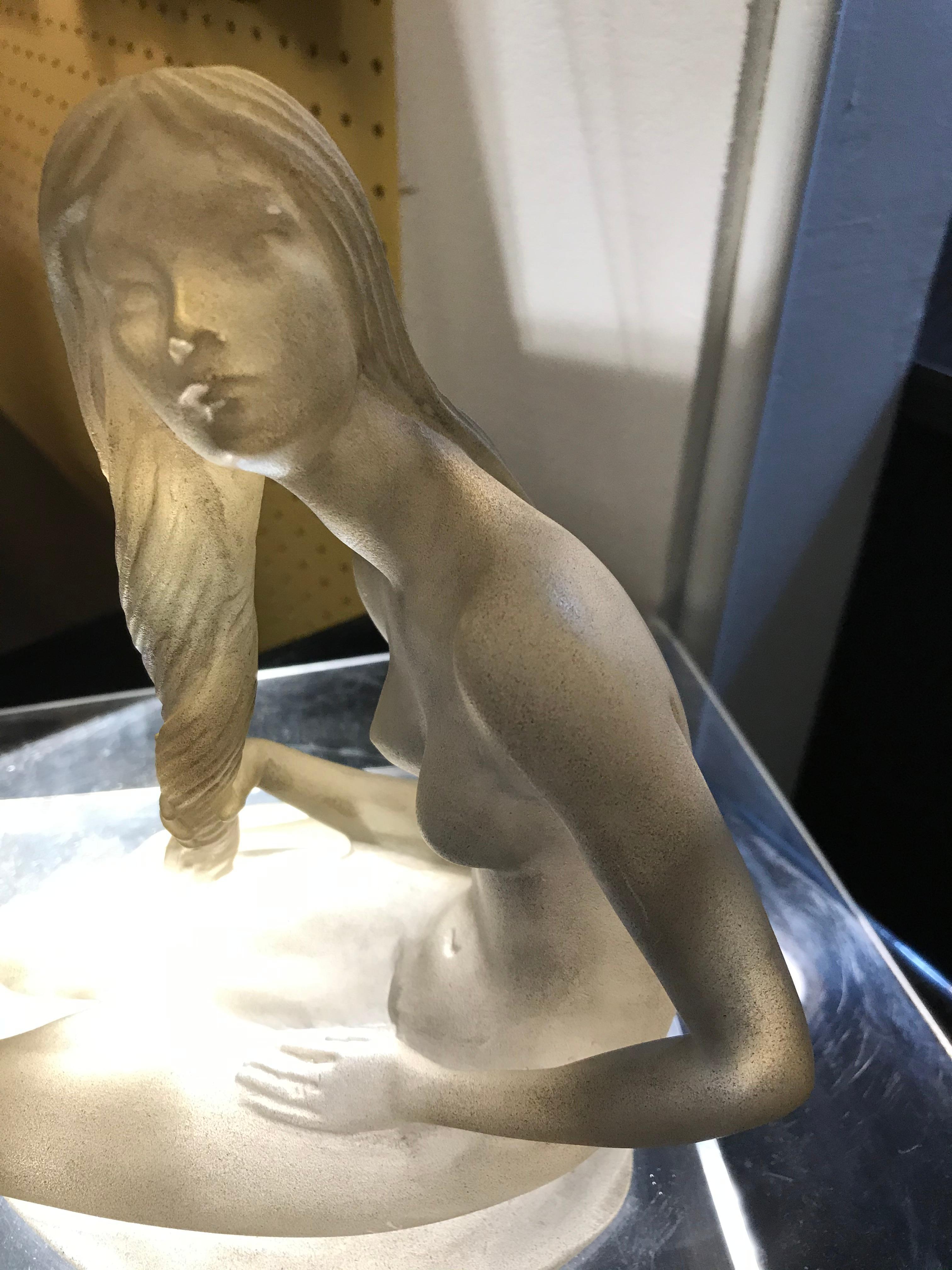 Mid-20th Century Female Nude Sculpture in Cast Resin by Dorothy C. Thorpe
