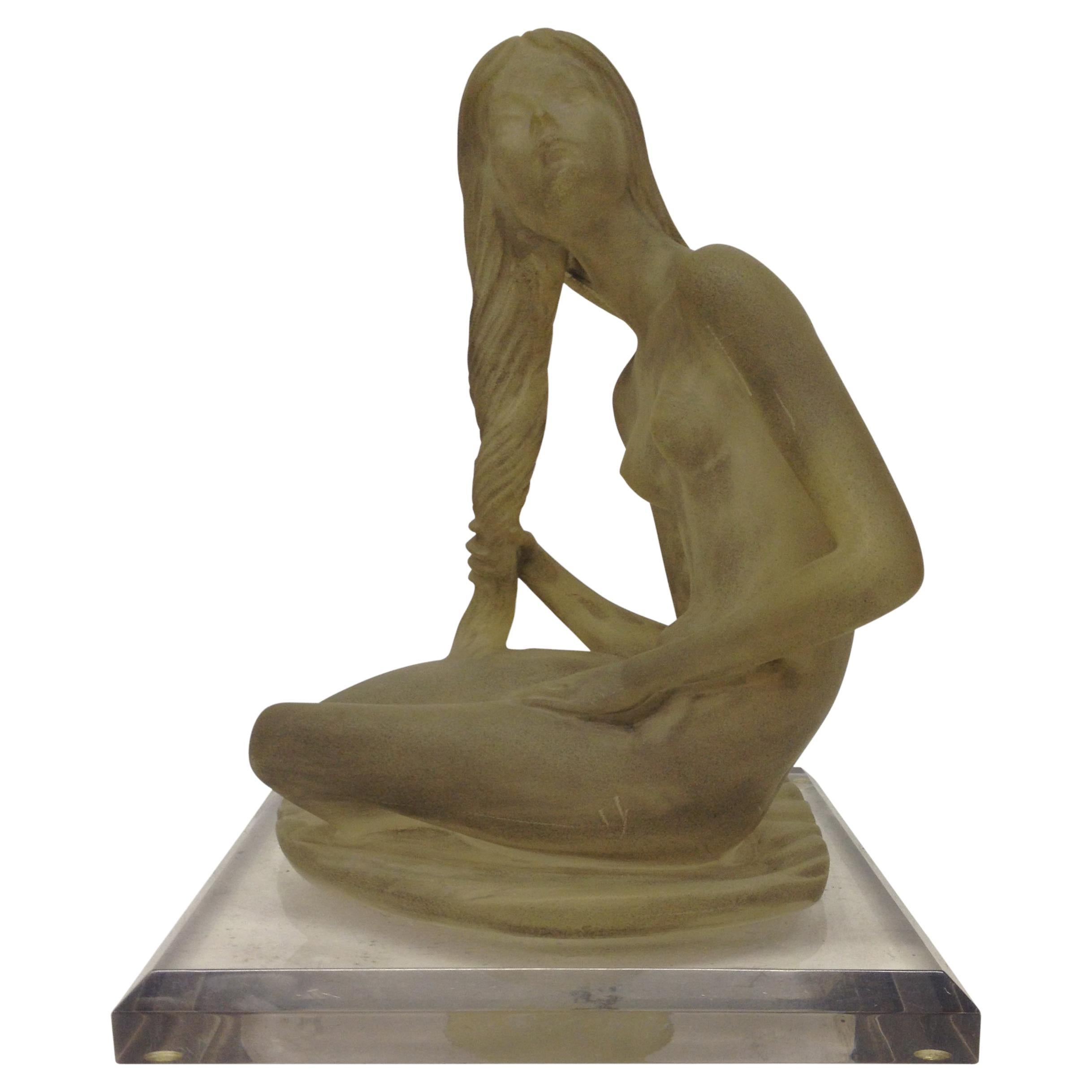 Female Nude Sculpture in Cast Resin by Dorothy C. Thorpe