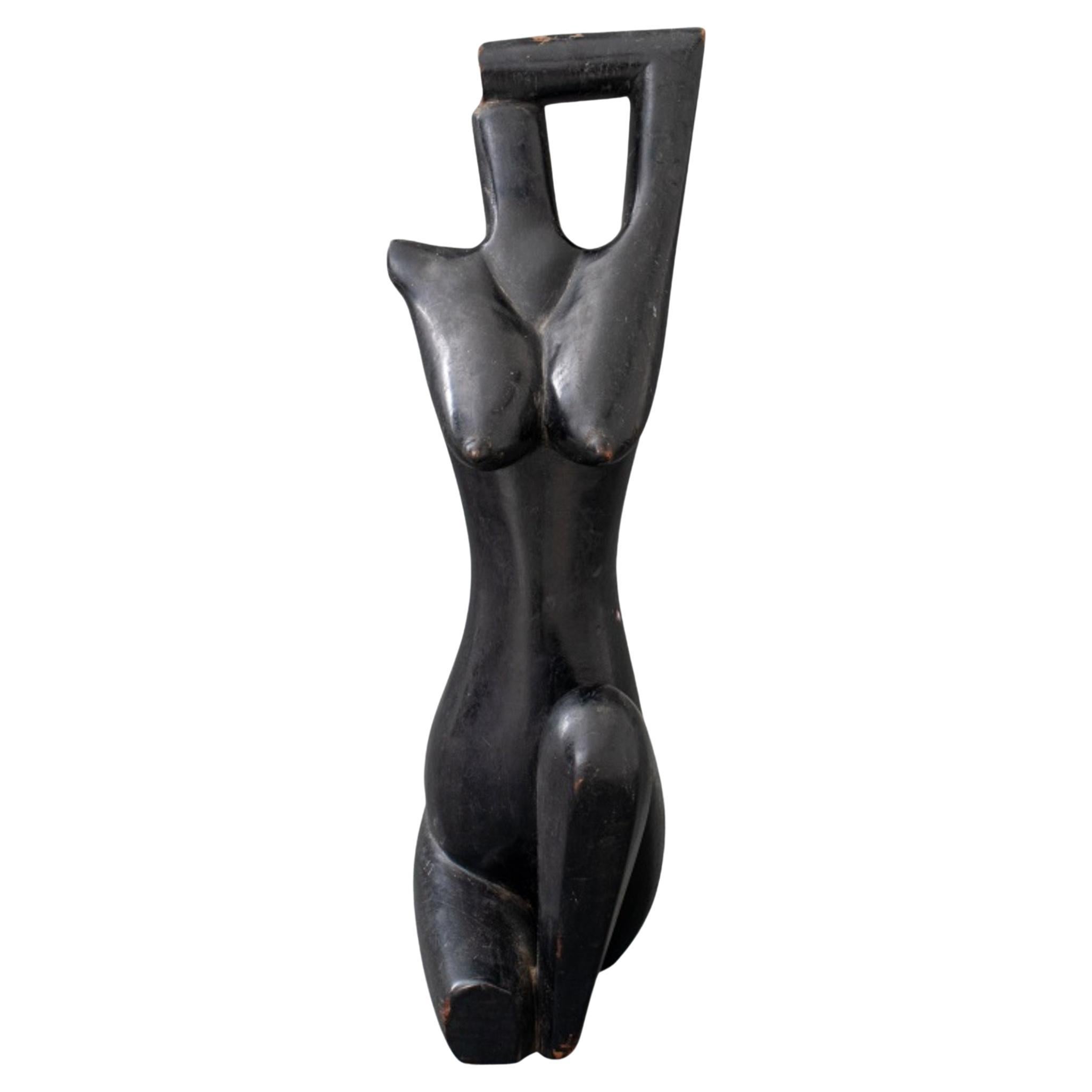 Female Nude Sculpture in the African Taste, 20th Century