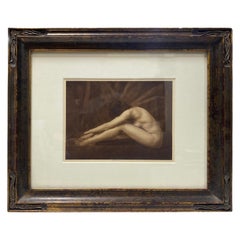 Female Nude Sepia Black and White Photograph In The Manner of Ruth Bernhard