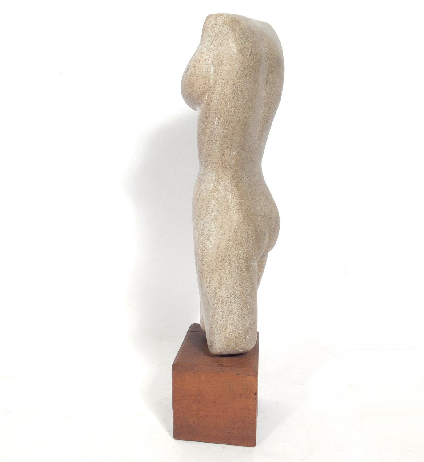 Female Nude Stone Sculpture In Good Condition In Atlanta, GA