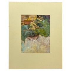 Aquarelle sur papier de Flosss Romm Dworkin, 1990