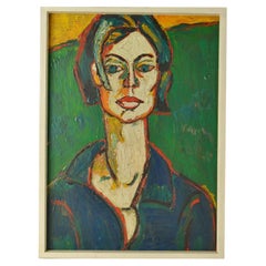 Female Portrait 1960's in Bright Colors