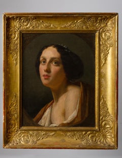 Female Portrait in Empire Style, Oiled Canvas, Early 19th Century