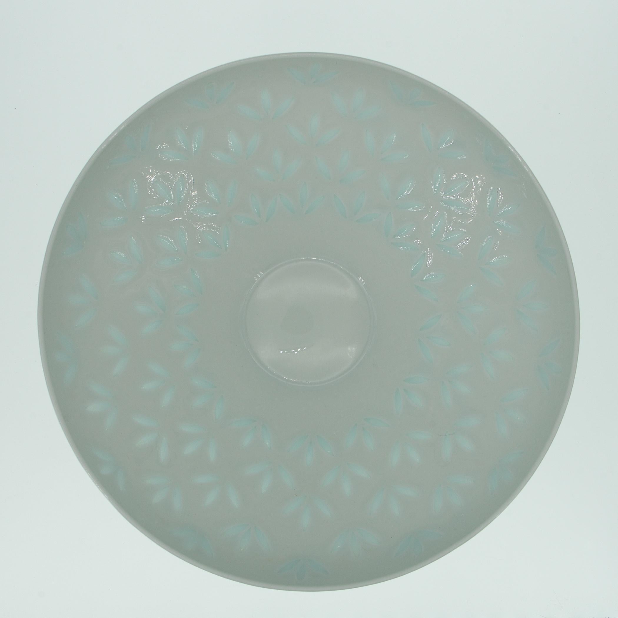 Finnish Female Scandinavian Design Chinese Patterned Porcelain Centerpiece Bowl, Finland For Sale