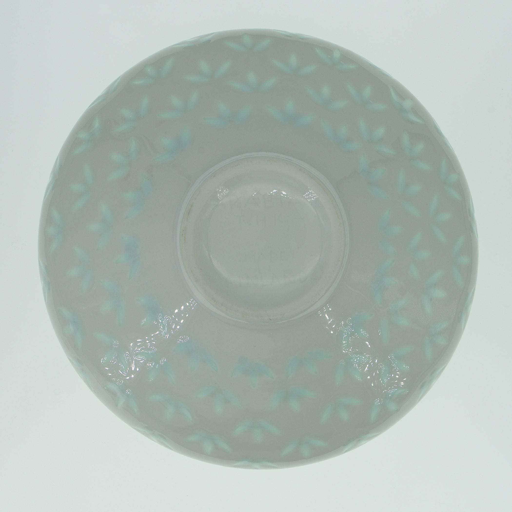 Hand-Crafted Female Scandinavian Design Chinese Patterned Porcelain Centerpiece Bowl, Finland For Sale