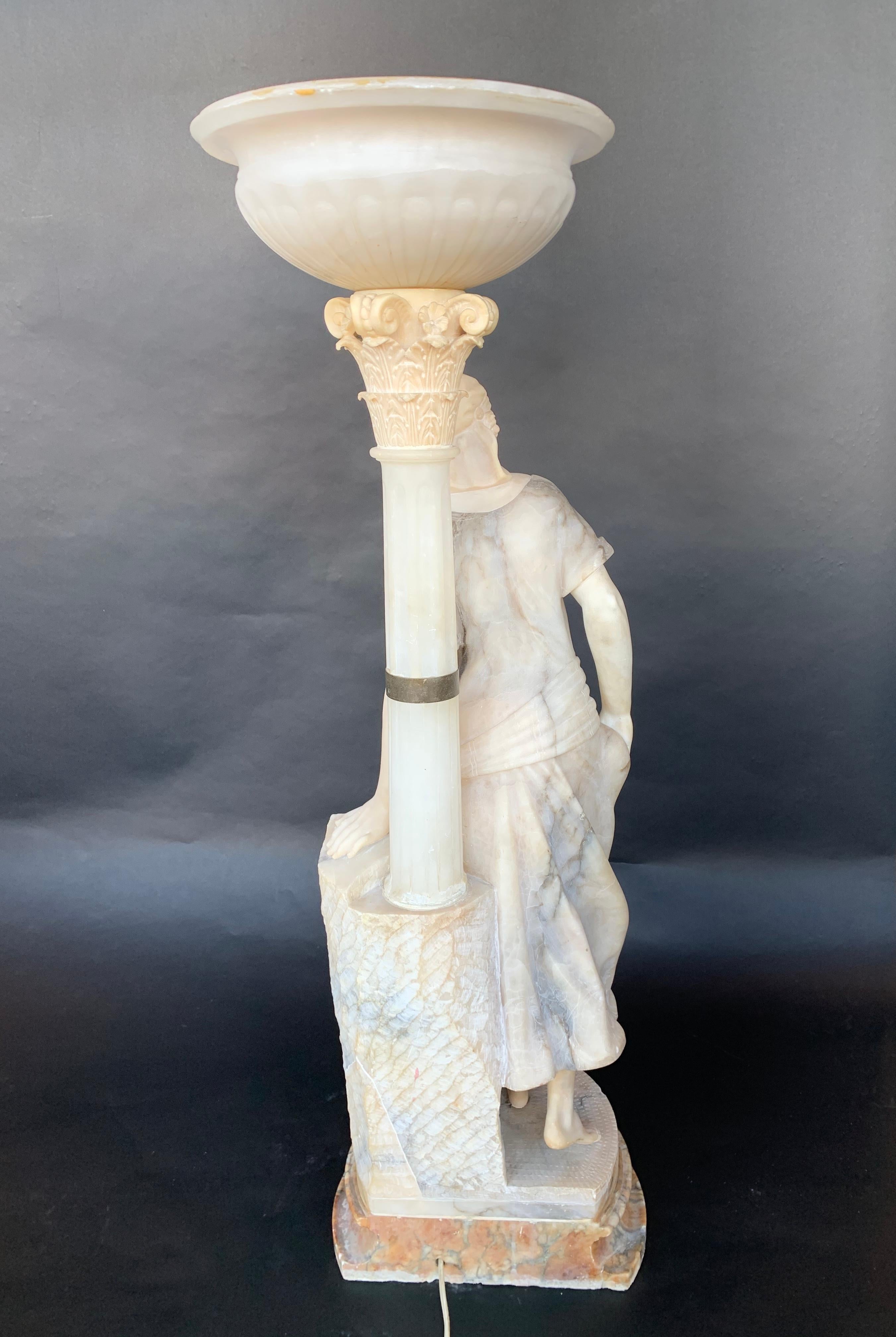 Female Sculptural Torchère Lamp For Sale 1