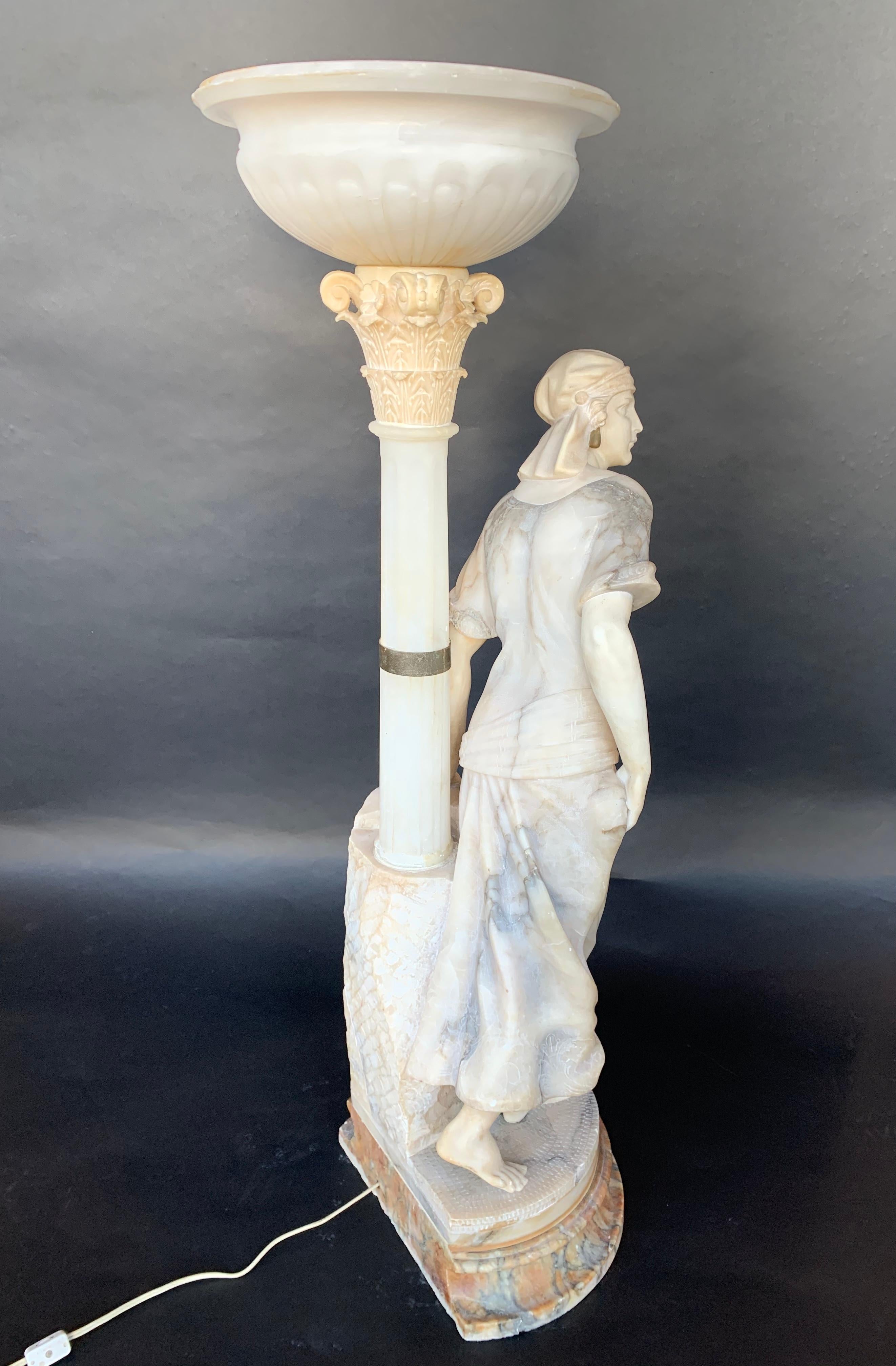 Female Sculptural Torchère Lamp For Sale 2