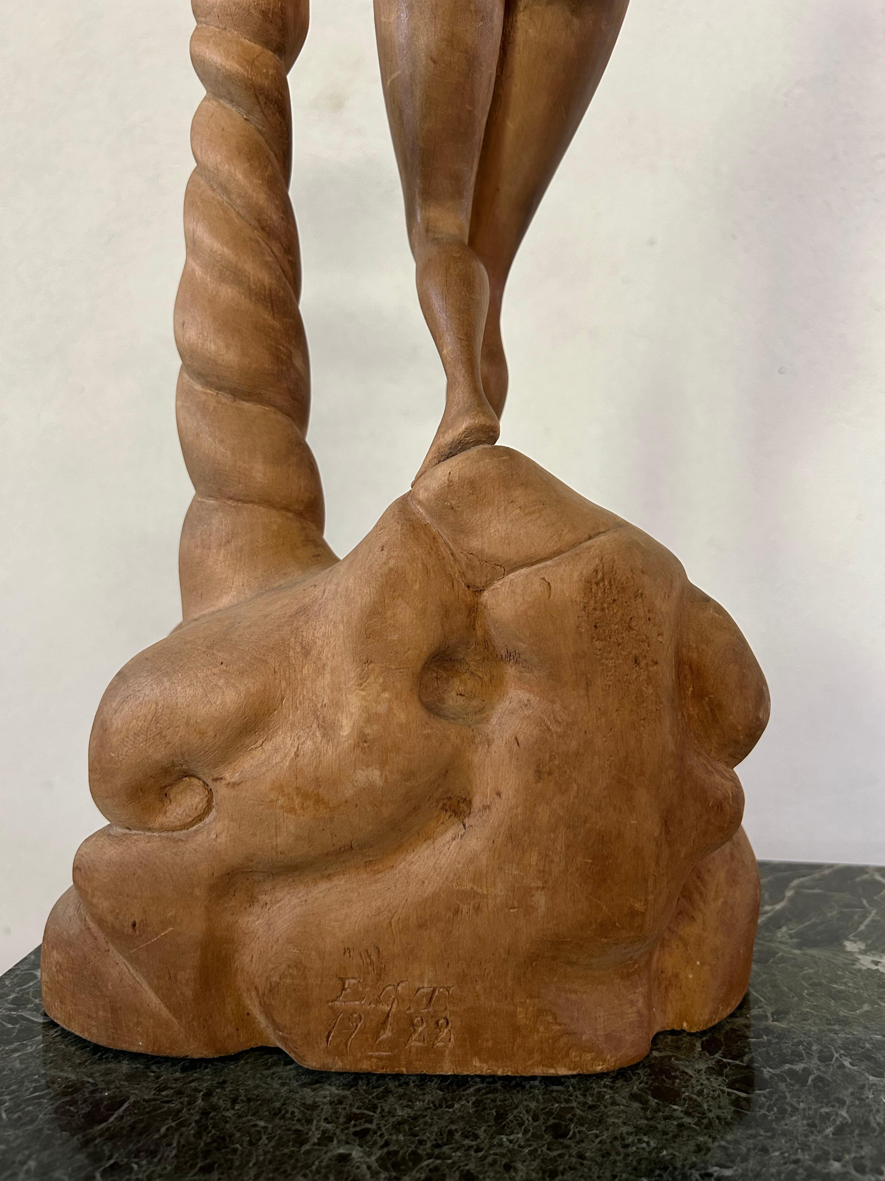 Escultura femenina de Ernst Gustaf Johansson, Suecia 1922 principios del siglo XX en venta