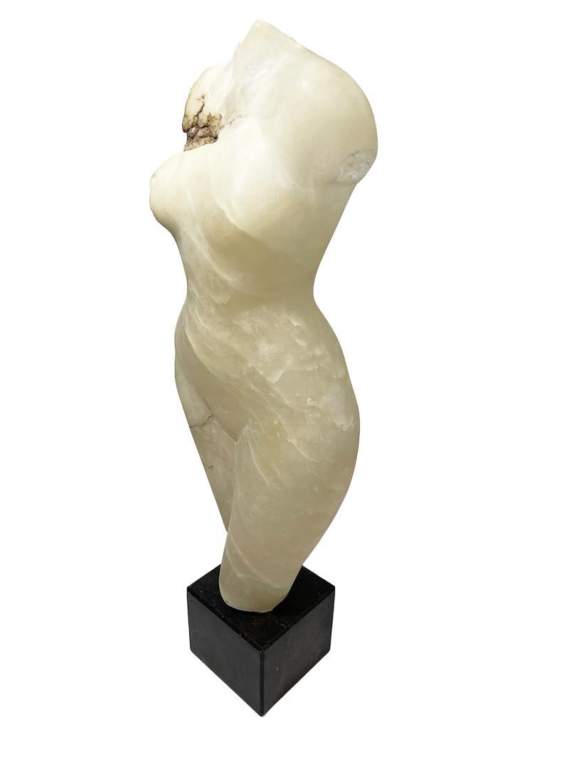 Dutch Female Sculpture of Alabaster by Greeth Zwering