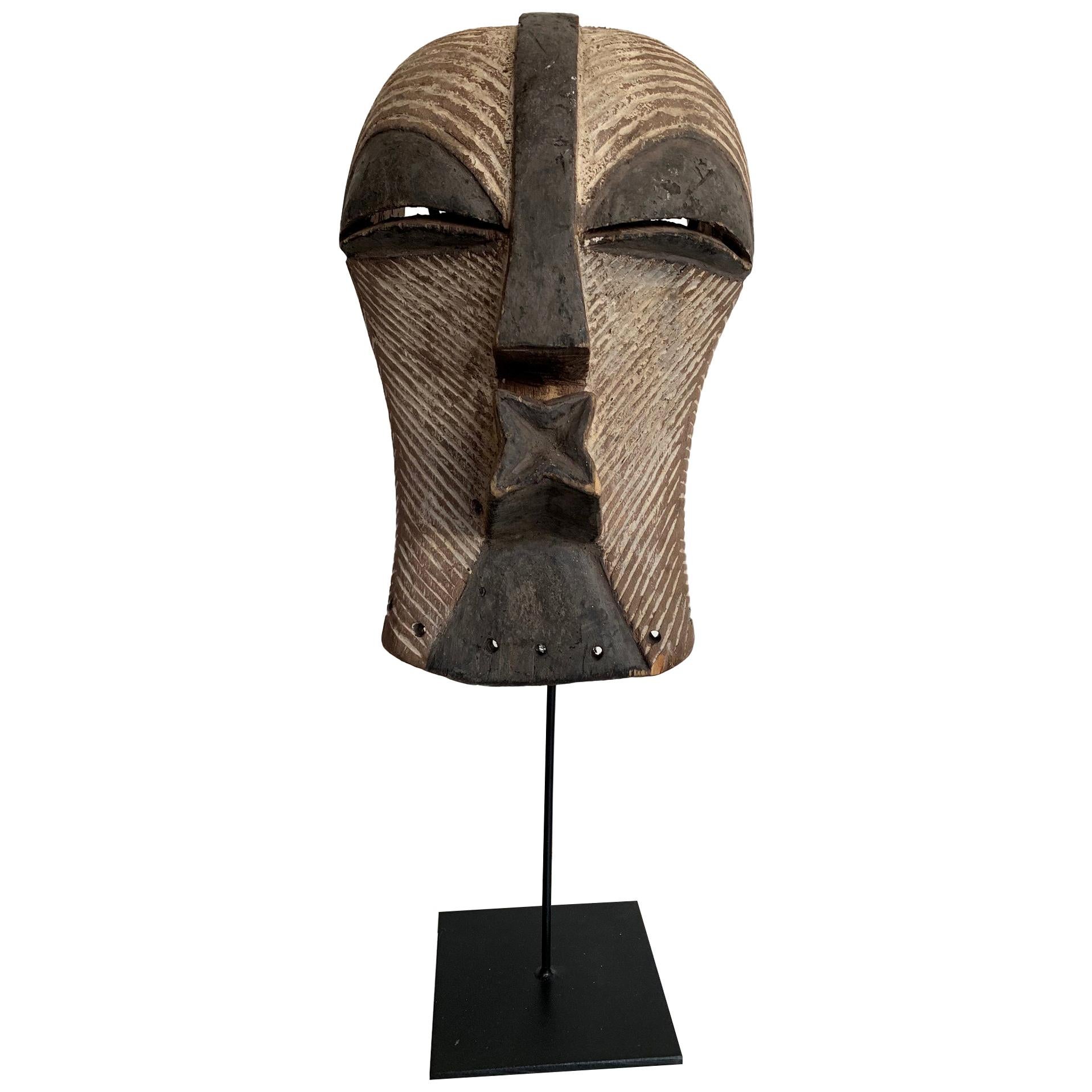 Female Songye Kifwebe Hand Carved Ceremonial Mask