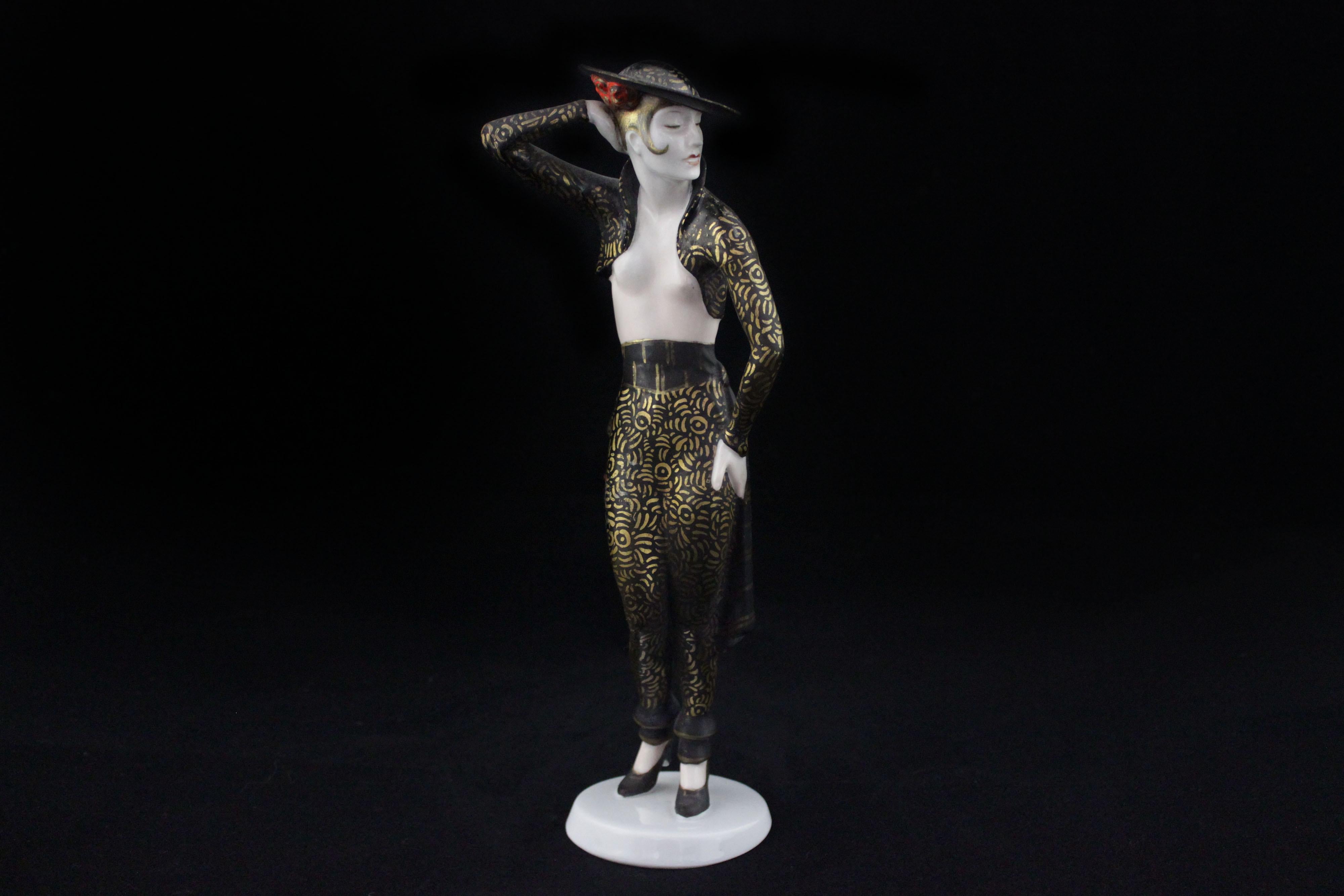 German Female Statue by Wolfgang Schwartzkoff for Rosenthal, 1929 For Sale