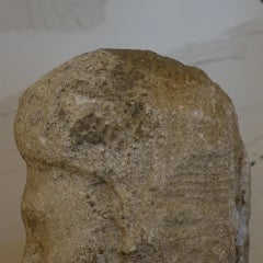 Female Stone Head on Steel Pedestal, Italy, Mid 20th Century