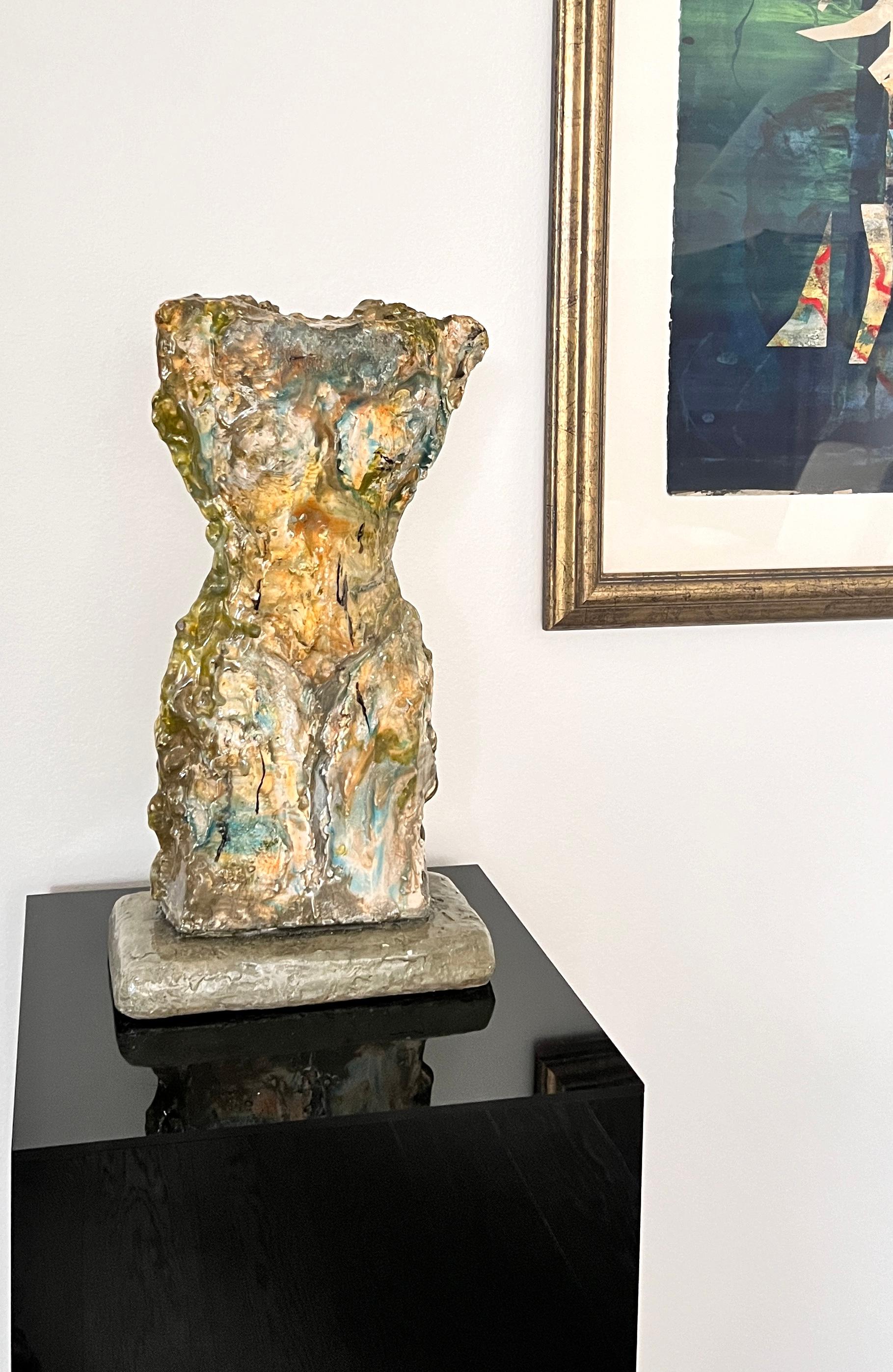 Hand-Crafted Torso abstract sculpture , one of a kind For Sale