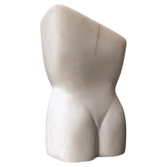 Frauen-Torso-Marmorskulptur von Mart De Houwer, 1990-1999