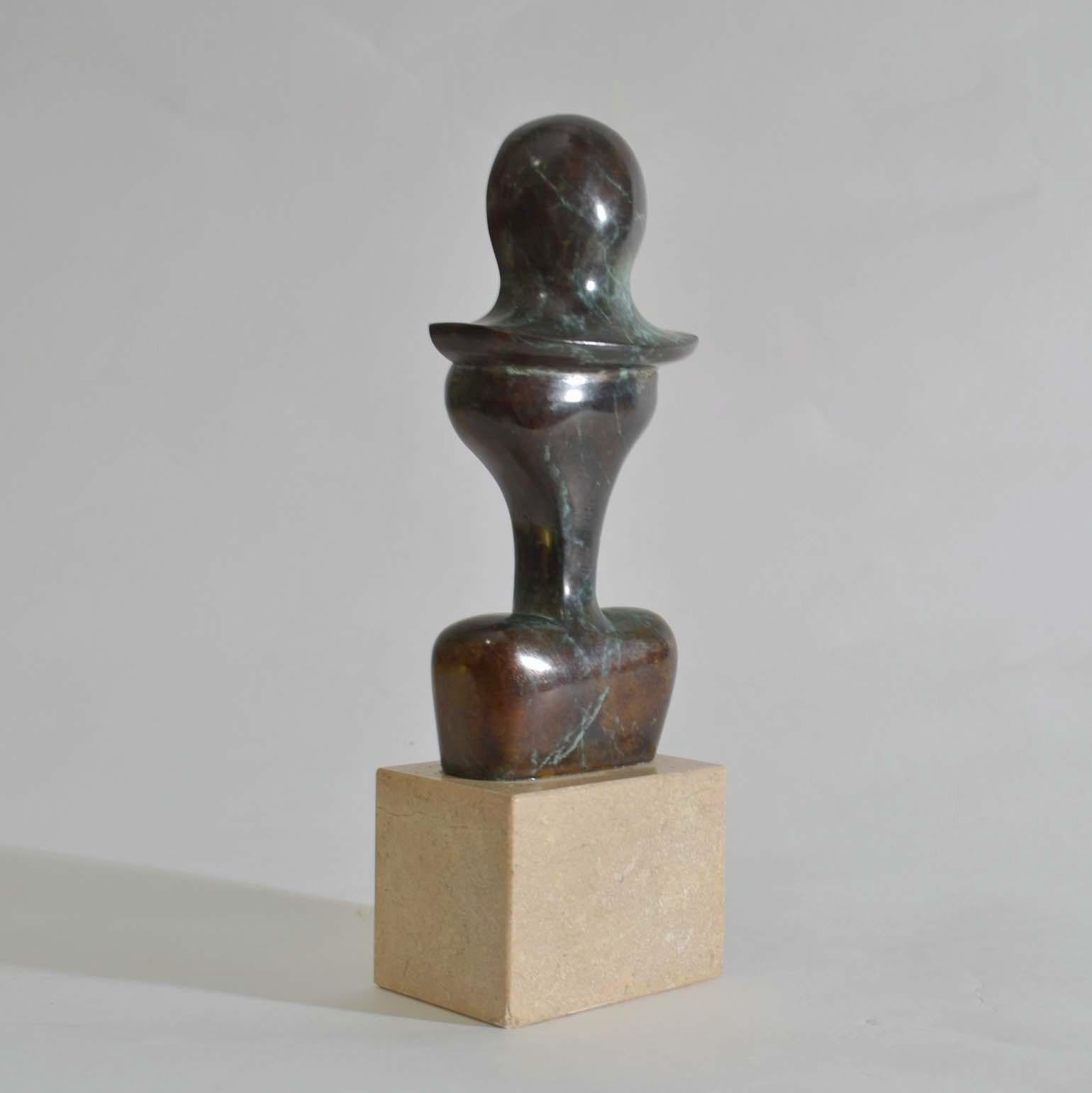 Mid Century modern Female Torso Sculpture in Polished Bronze 3