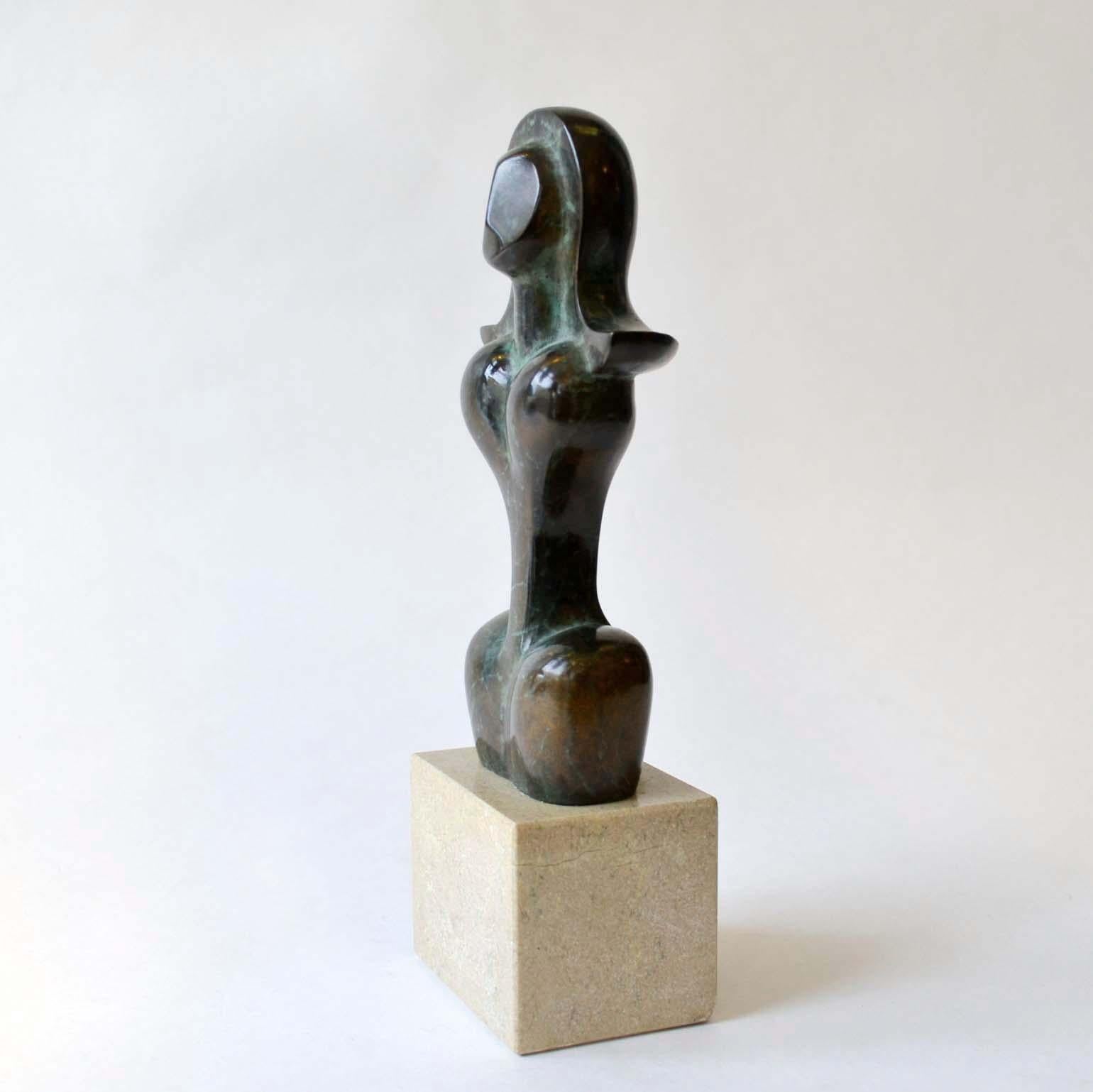 Mid Century modern Female Torso Sculpture in Polished Bronze In Excellent Condition In London, GB