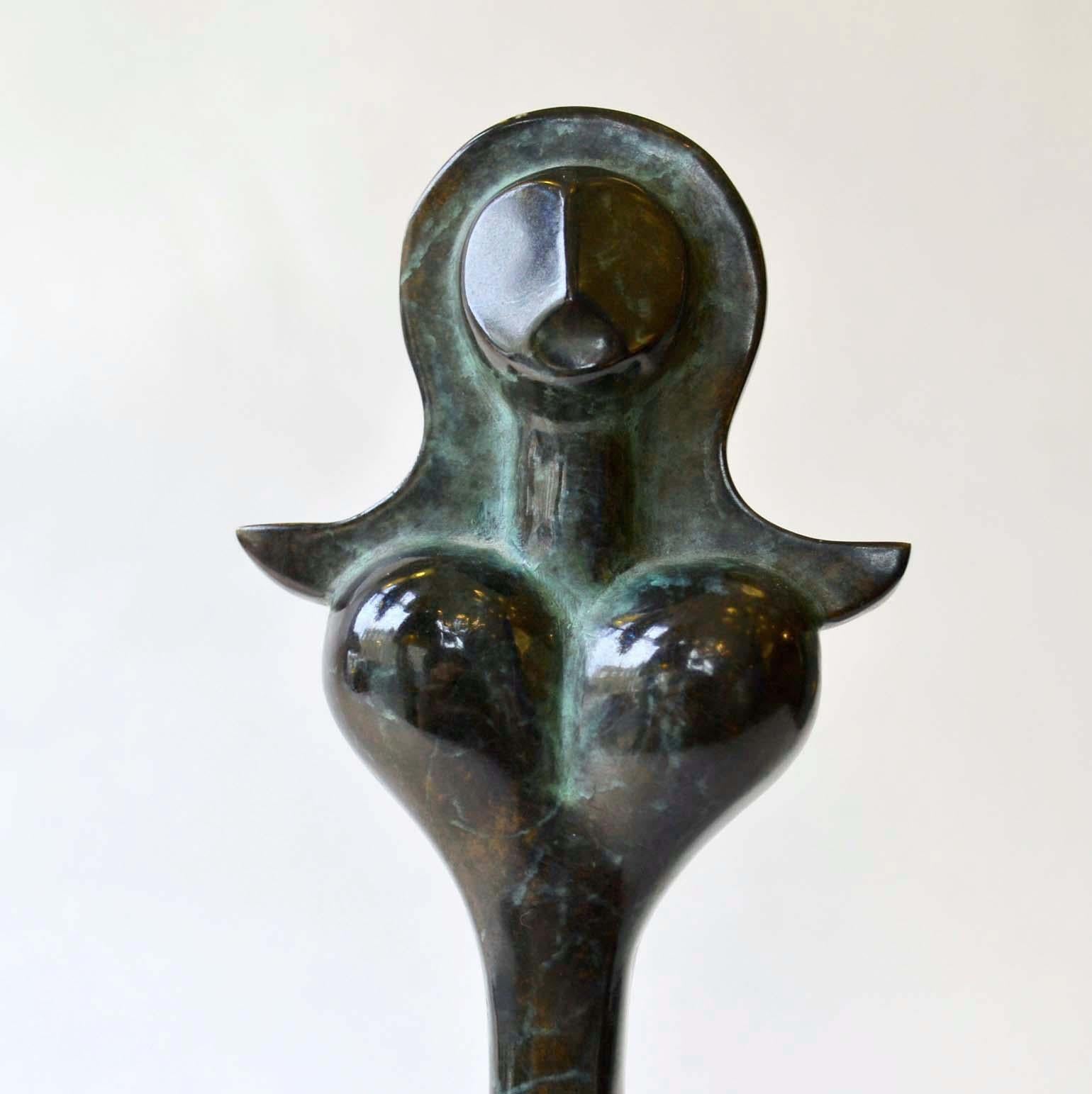 Late 20th Century Mid Century modern Female Torso Sculpture in Polished Bronze