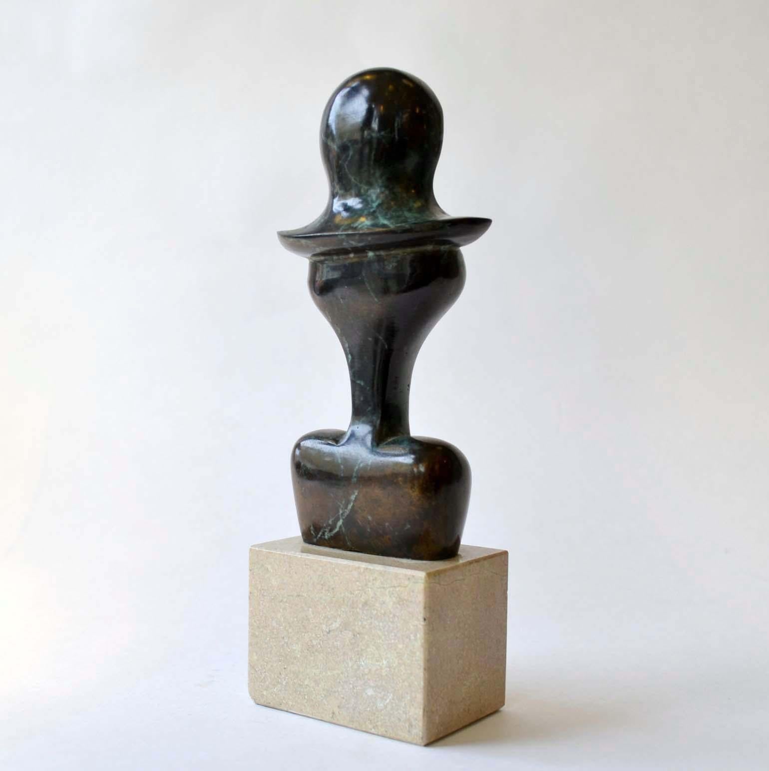 Mid Century modern Female Torso Sculpture in Polished Bronze 2