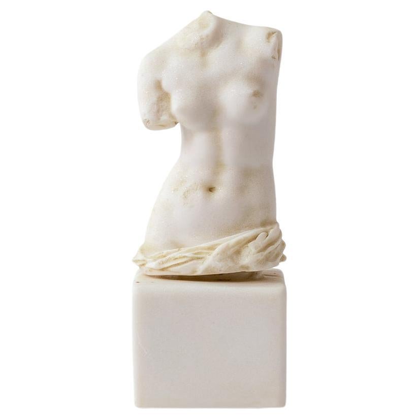 Female Torso Statue Made with Compressed Marble Powder