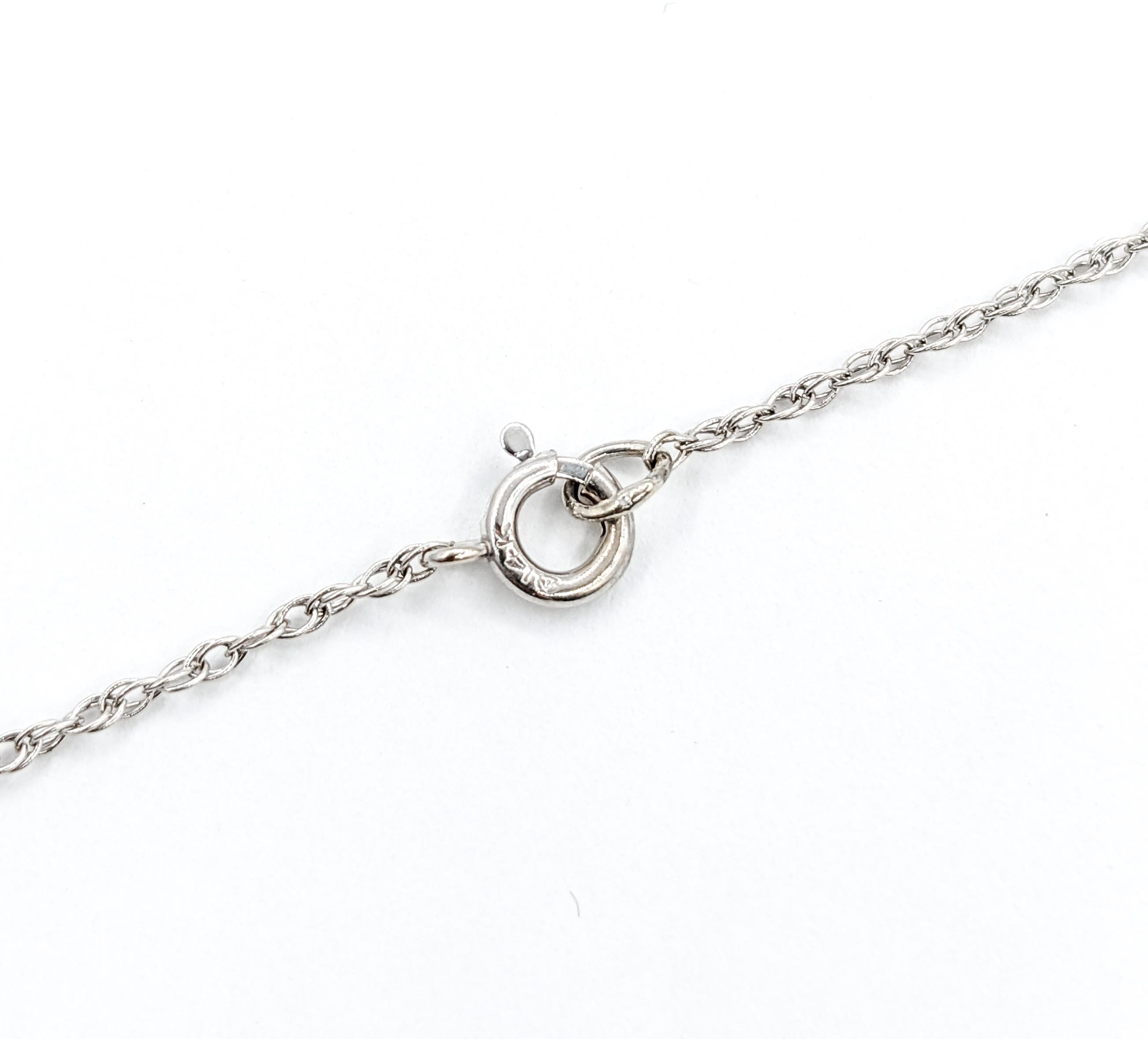 Feminine .75ctw Diamond Heart Pendant Necklace in White Gold

Introducing our stunning heart necklace, a symbol of love and elegance, masterfully crafted in 14k white gold. This exquisite necklace showcases a .55ct pear cut diamond, in a I clarity