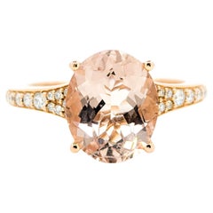 Feminine EFFY Morganit & Diamantring aus 18 Karat Roségold