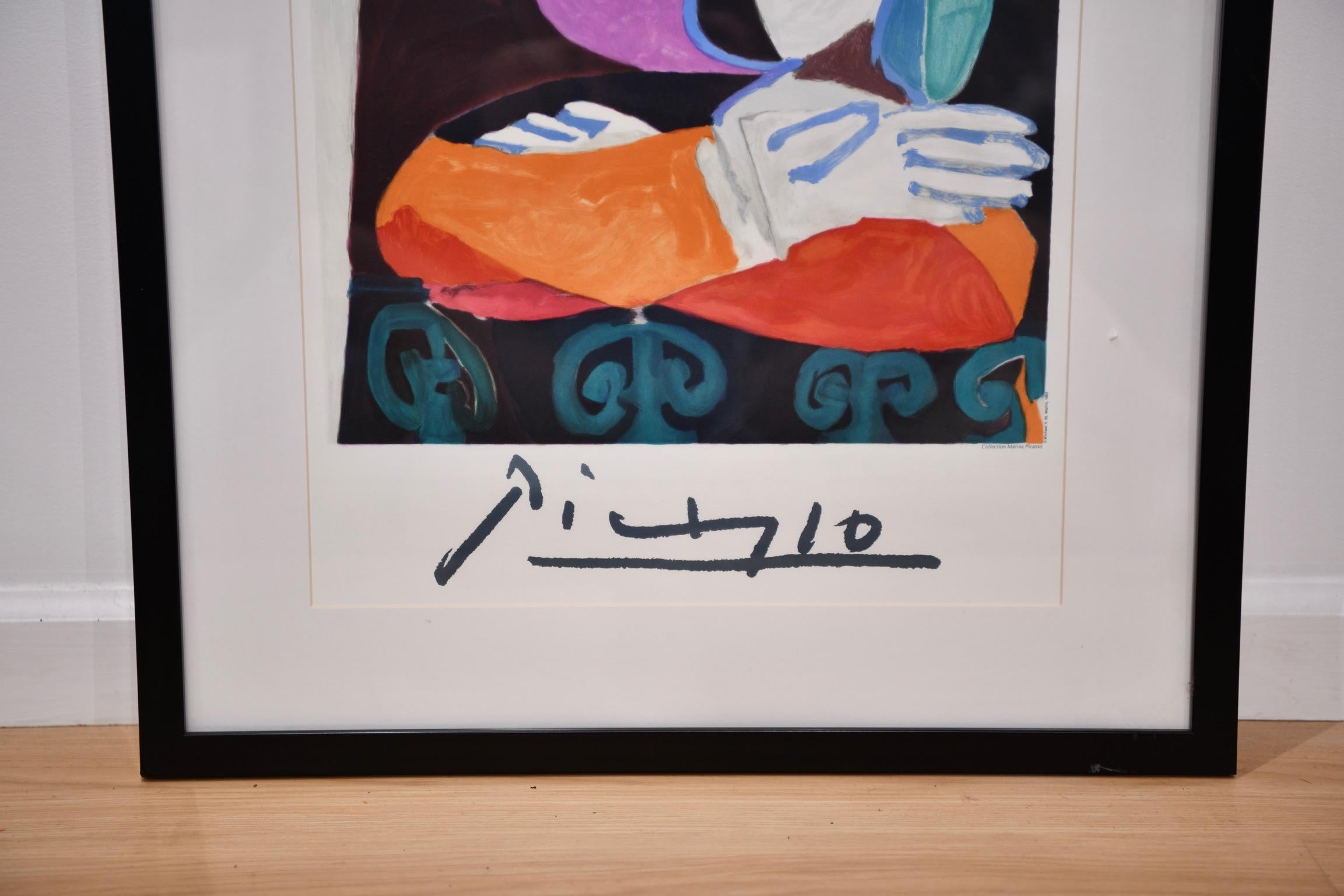 Femme au Balcon nach Picasso, Lithographie in limitierter Auflage im Zustand „Gut“ im Angebot in Brooklyn, NY