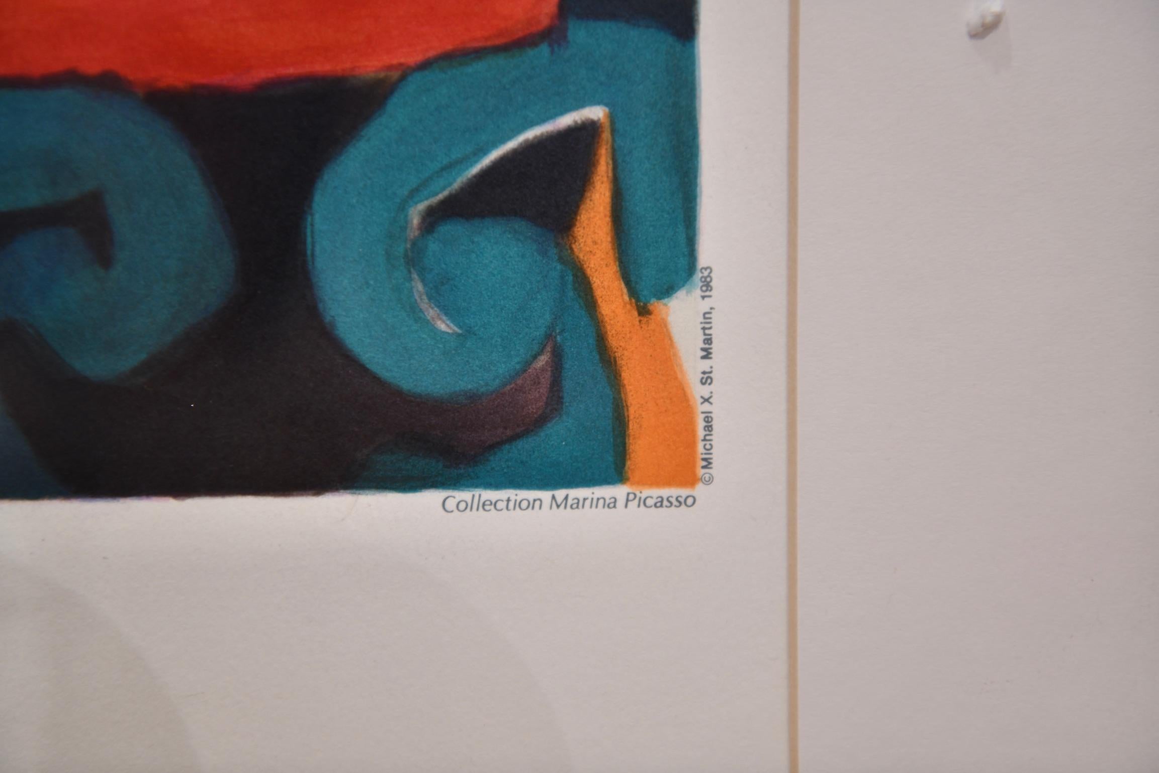Français Lithographie en édition limitée Femme au Balcon d'après Picasso en vente