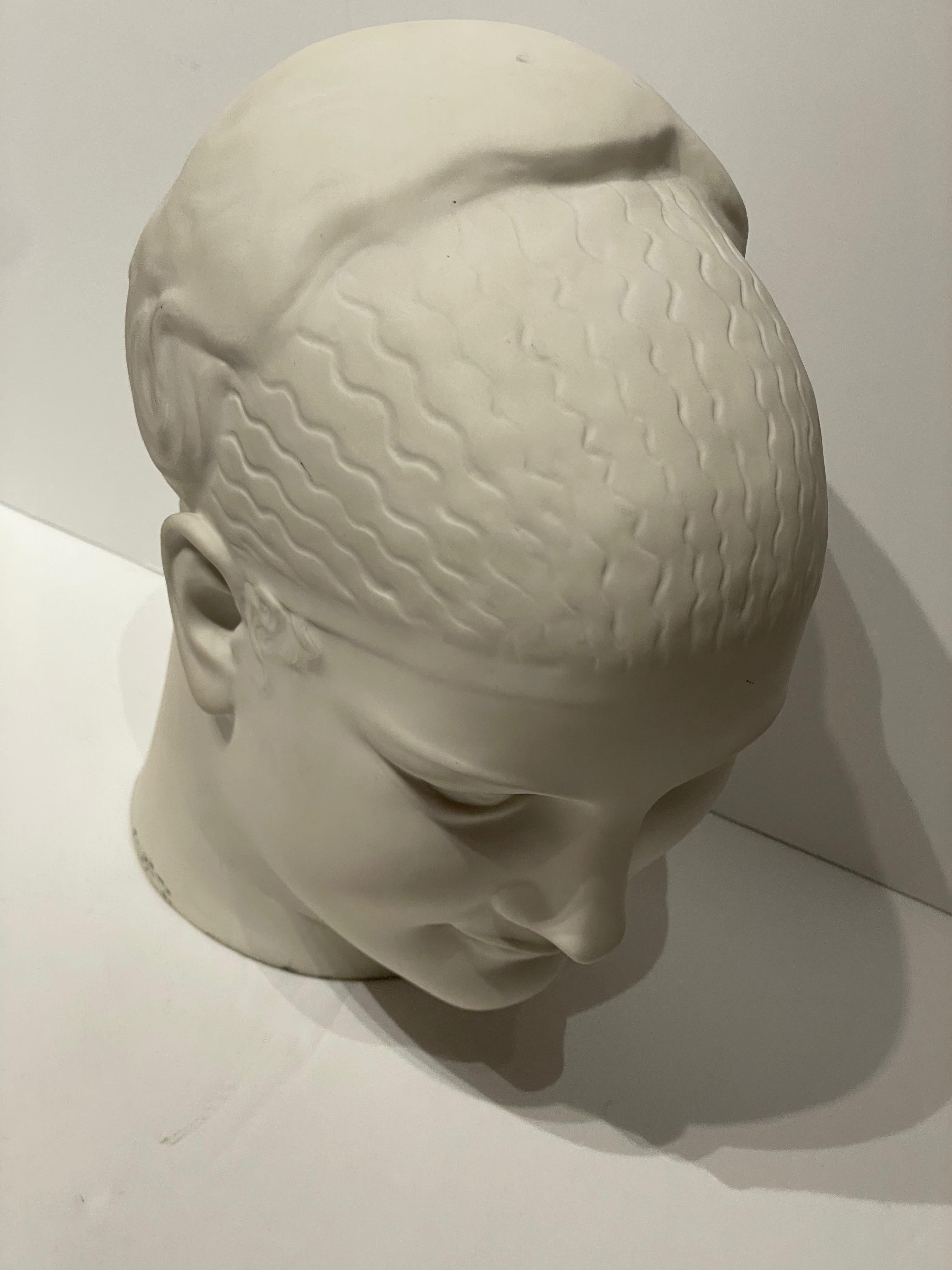 Buste de statue Art déco Femme au Levrier par Raymond Leon Rivoire, Sèvres, France  en vente 1