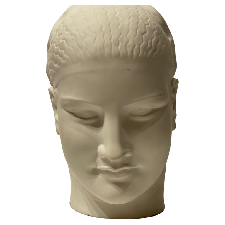 Femme Au Levrier” Art Deco Statue Bust by Raymond Leon Rivoire Sevres France  For Sale at 1stDibs