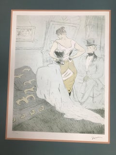 "Femme en corset" Lithograph by Henri de Toulouse Lautrec