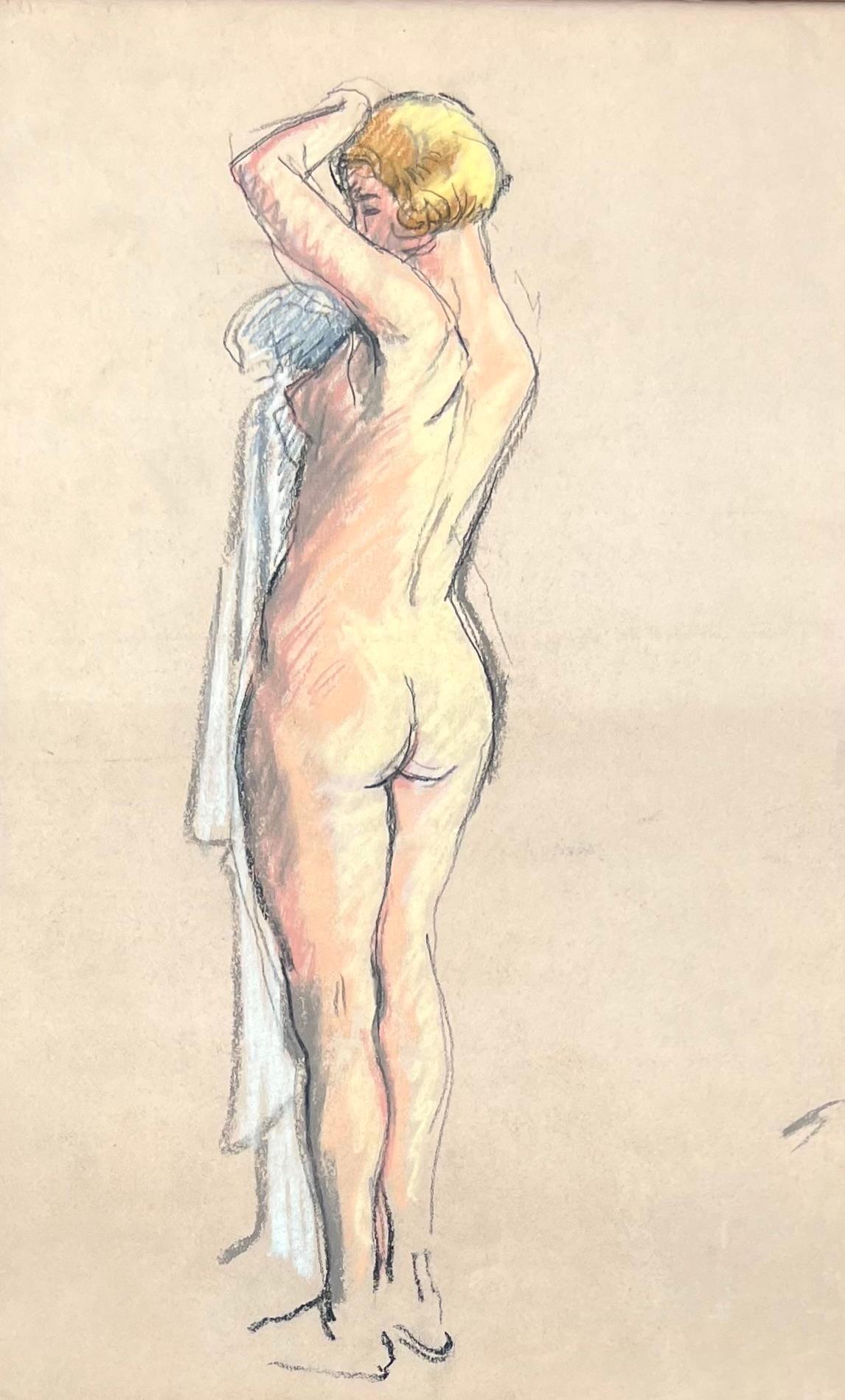 Pencil and gouache work on paper of a nude female by Ludovic-Rodo Pissarro. 
Provenance: Private collection The Netherlands, purchased from Stern Art-Dealers London, 1996.

Ludovic-Rodo Pissarro (1878-1952) was Camille Pissarro's fourth son.