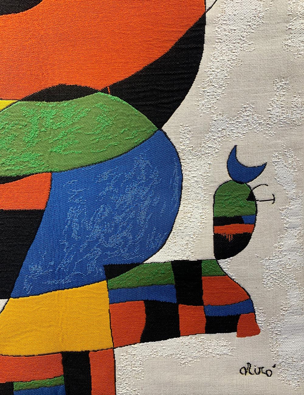 Francese Femme, Oiseau, Étoile', arazzo di Joan Miro in vendita
